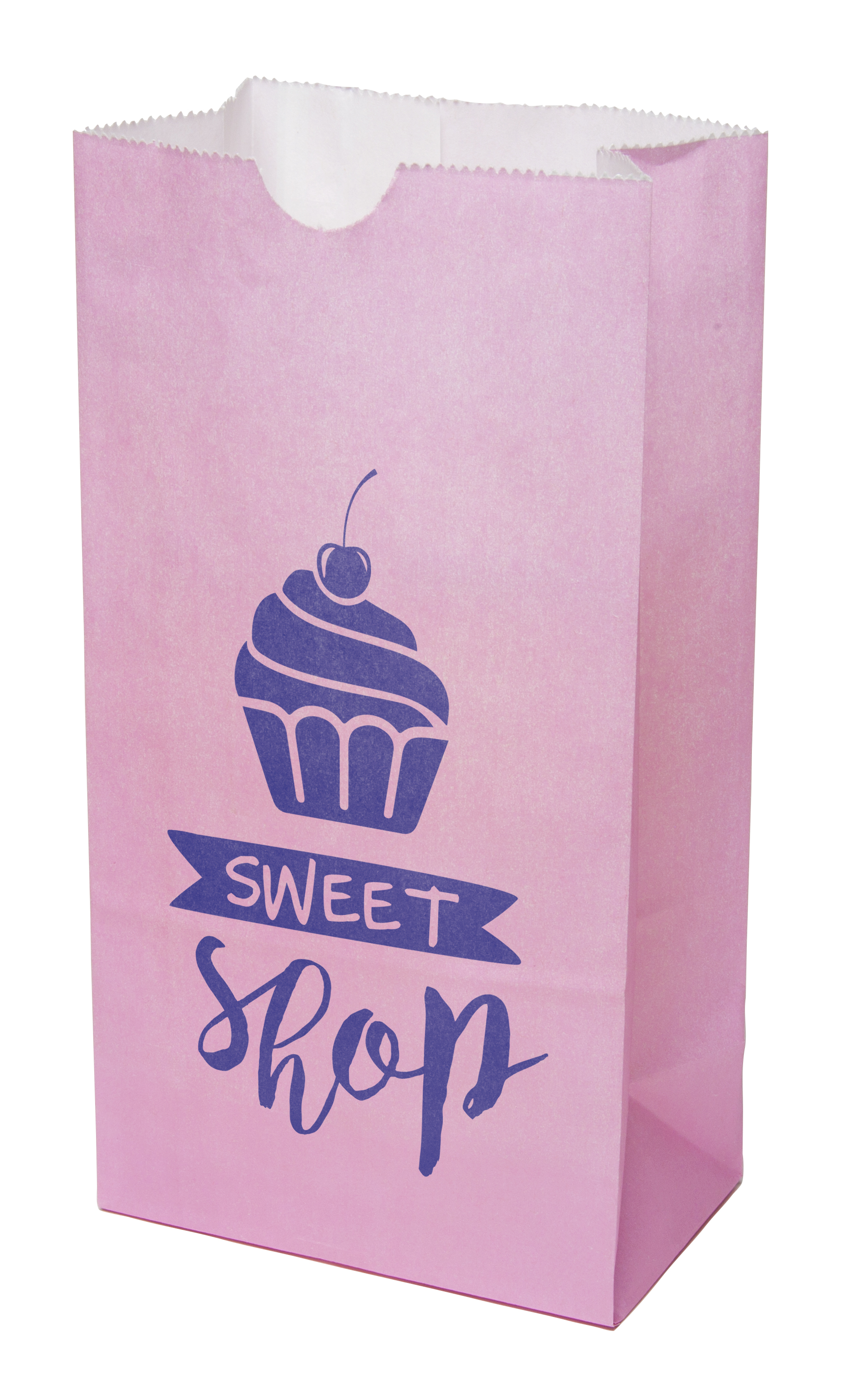 One-color Colored Paper Bag Pink (5" x 9.75" x 3.125")