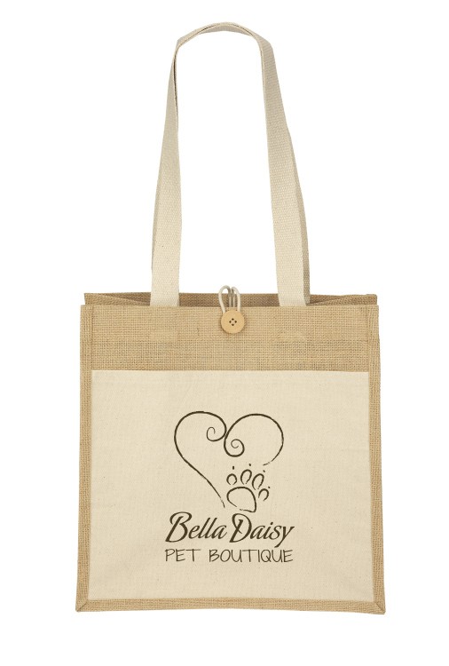 Izzy™- Jute Tote - Screen Print 9