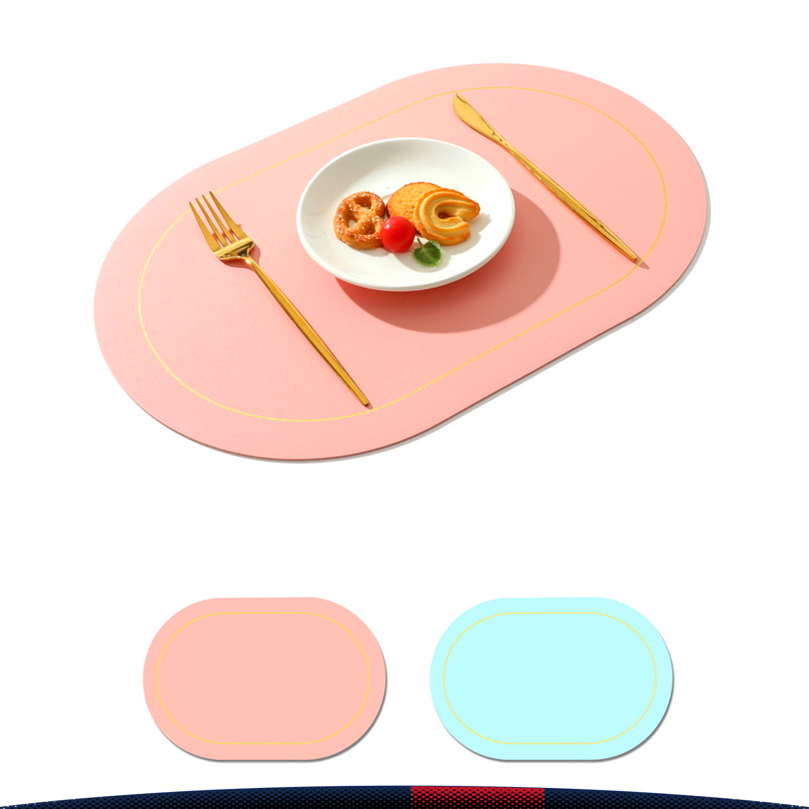 Double colors PU Leather Placemat 9