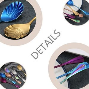 5.62 Inch Shell Shaped Dessert Coffee Spoon 4
