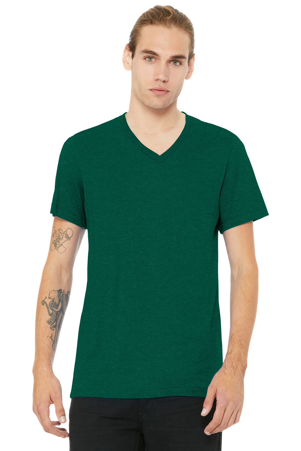BELLA+CANVAS Unisex Heather CVC V-Neck Tee BC3005CVC 67