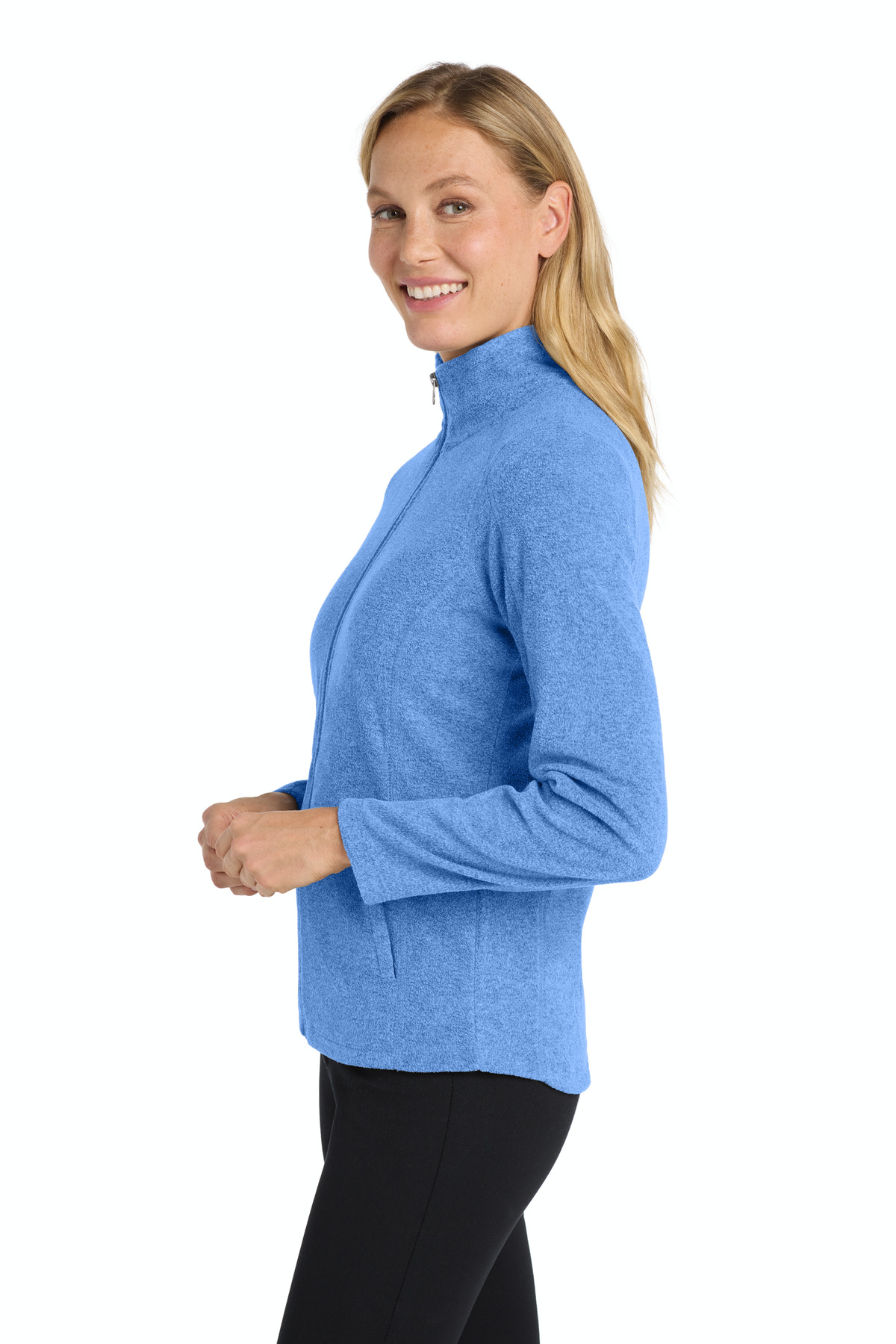 Port Authority Women's Heather Microfleece Full-Zip Jacket. L235 40