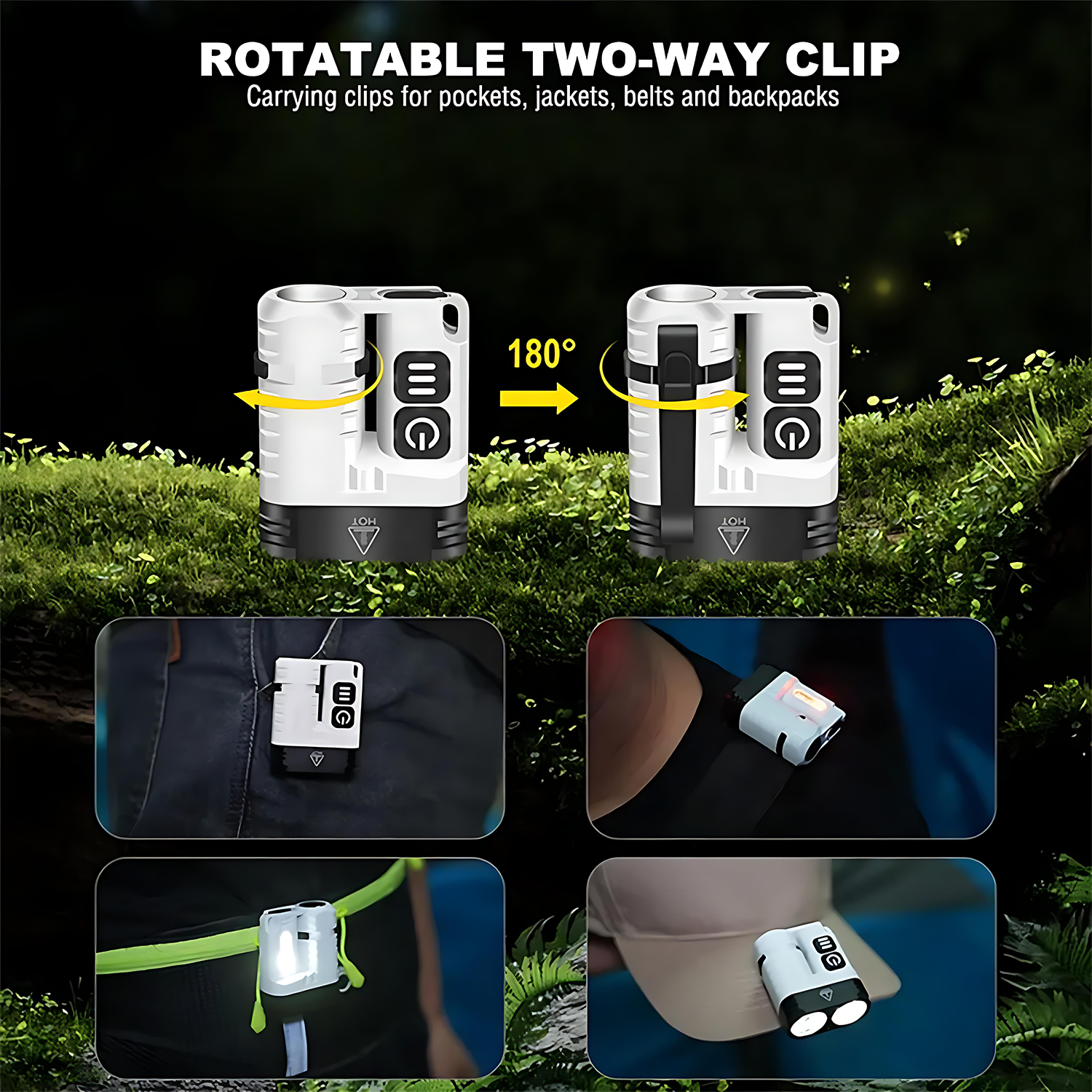 Outdoor Waterproof Aluminum Alloy Flashlight with Clip 1