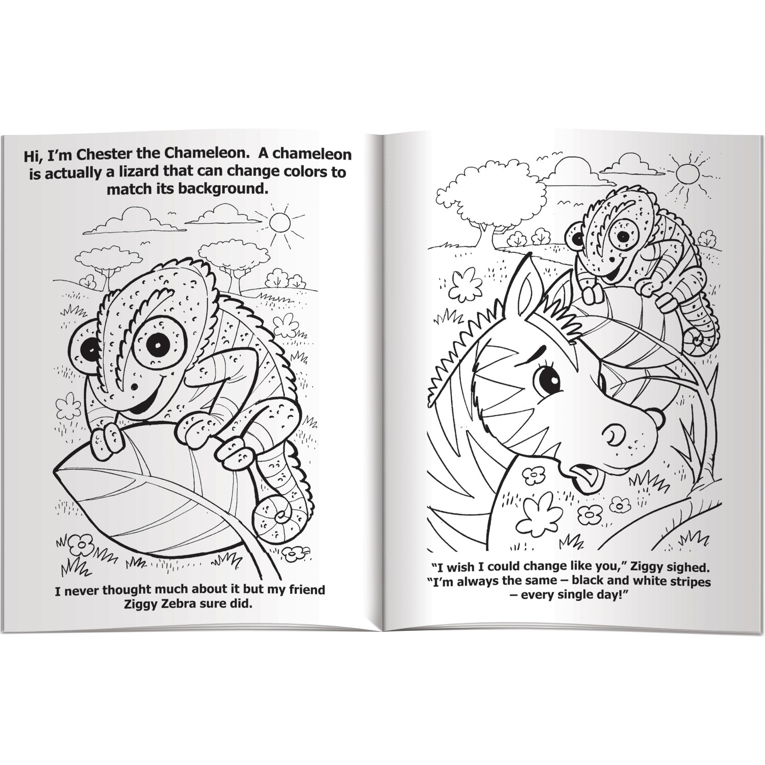 Coloring Book - Differences, Everybody is Different with Chester Chameleon 2