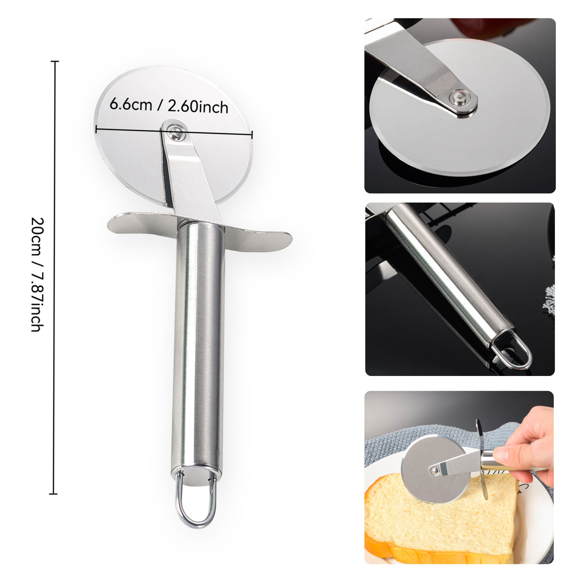 Stainless Steel Pizza Cutter Wheel 3