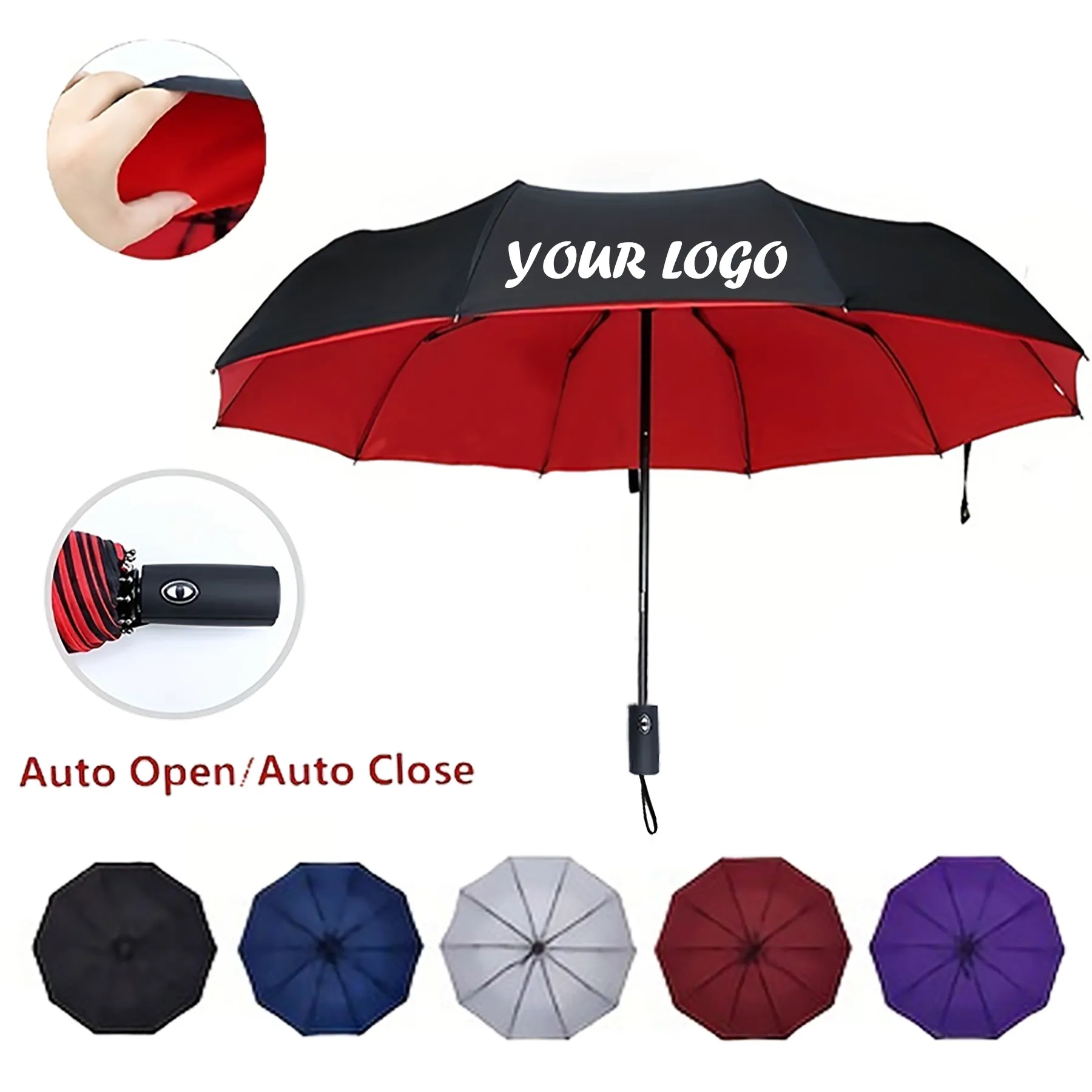 Light Portable Automatic Folding Rain Umbrella 3