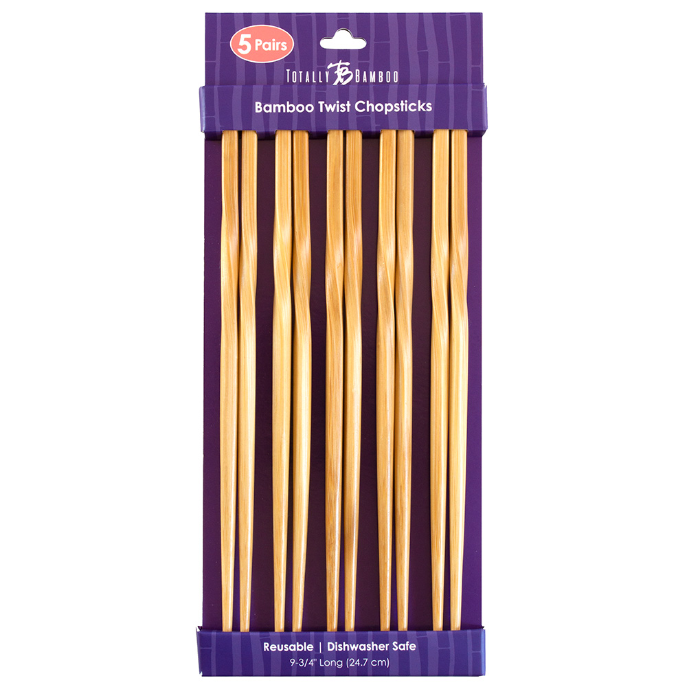 Reusable Bamboo Twist Chopsticks (Pair) 4
