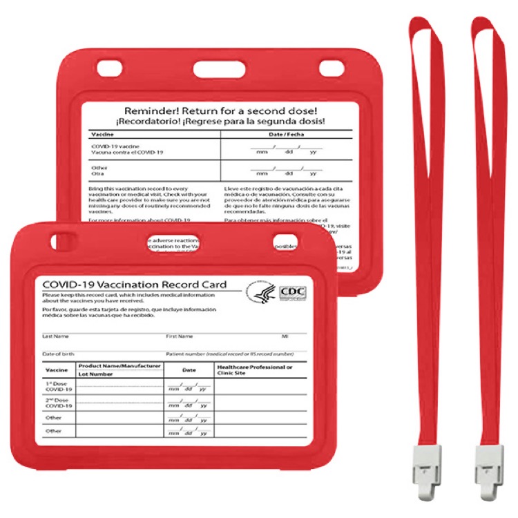 Vaccine Card Sleeve & Lanyard Set 6