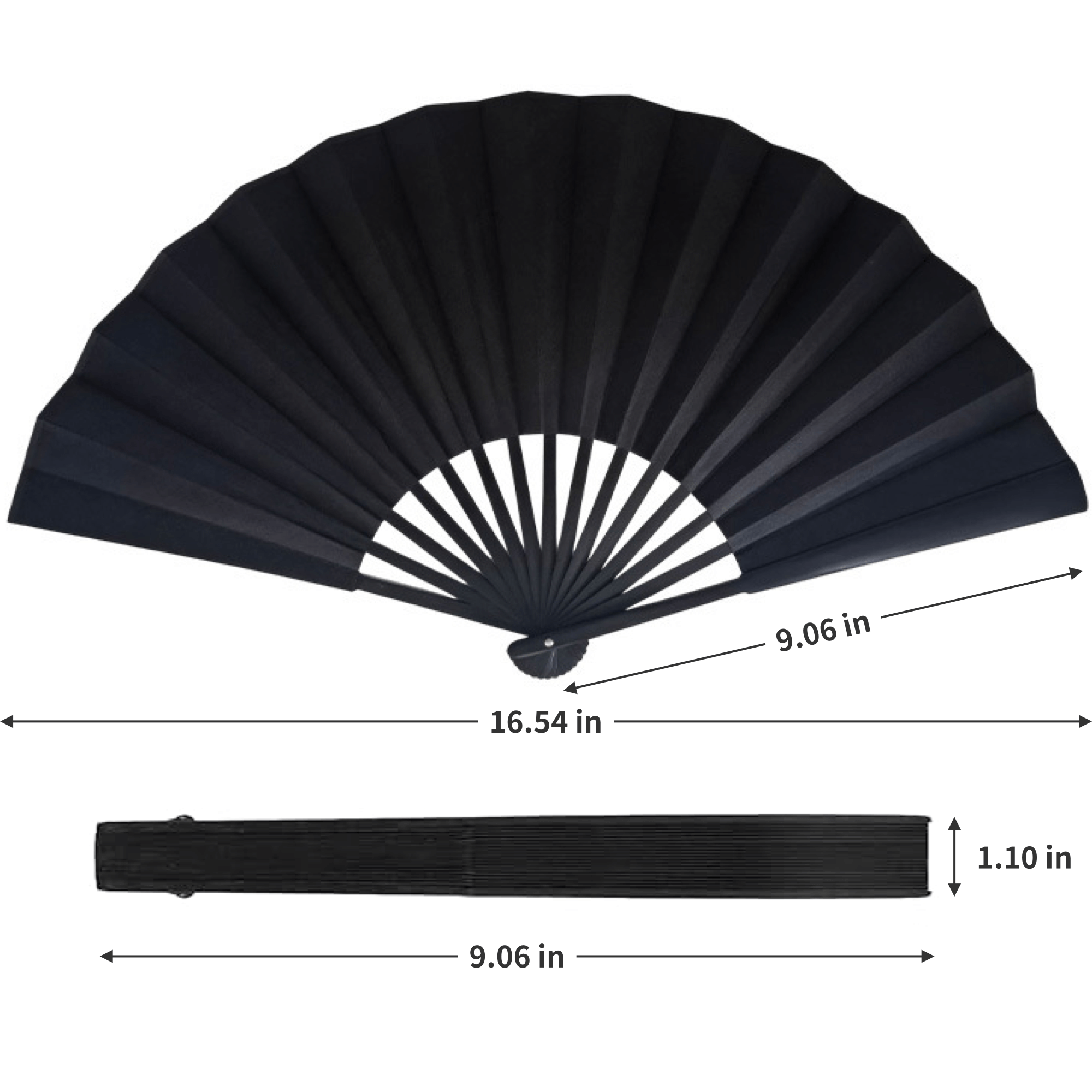 9'' Bamboo handheld fan 3