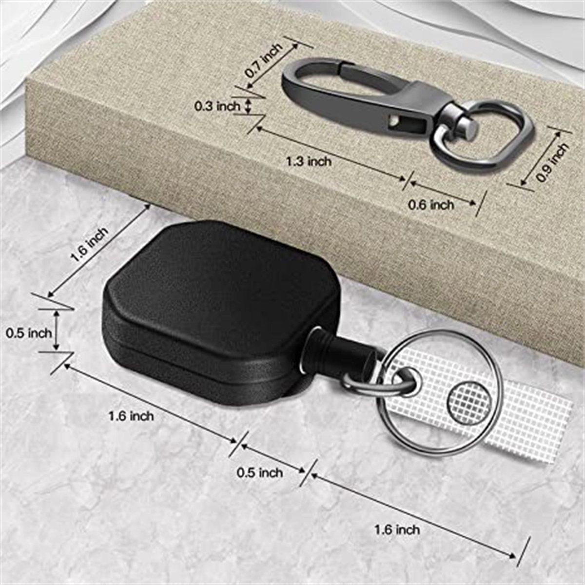 Carabiner Key Chain With Steel Cord 4
