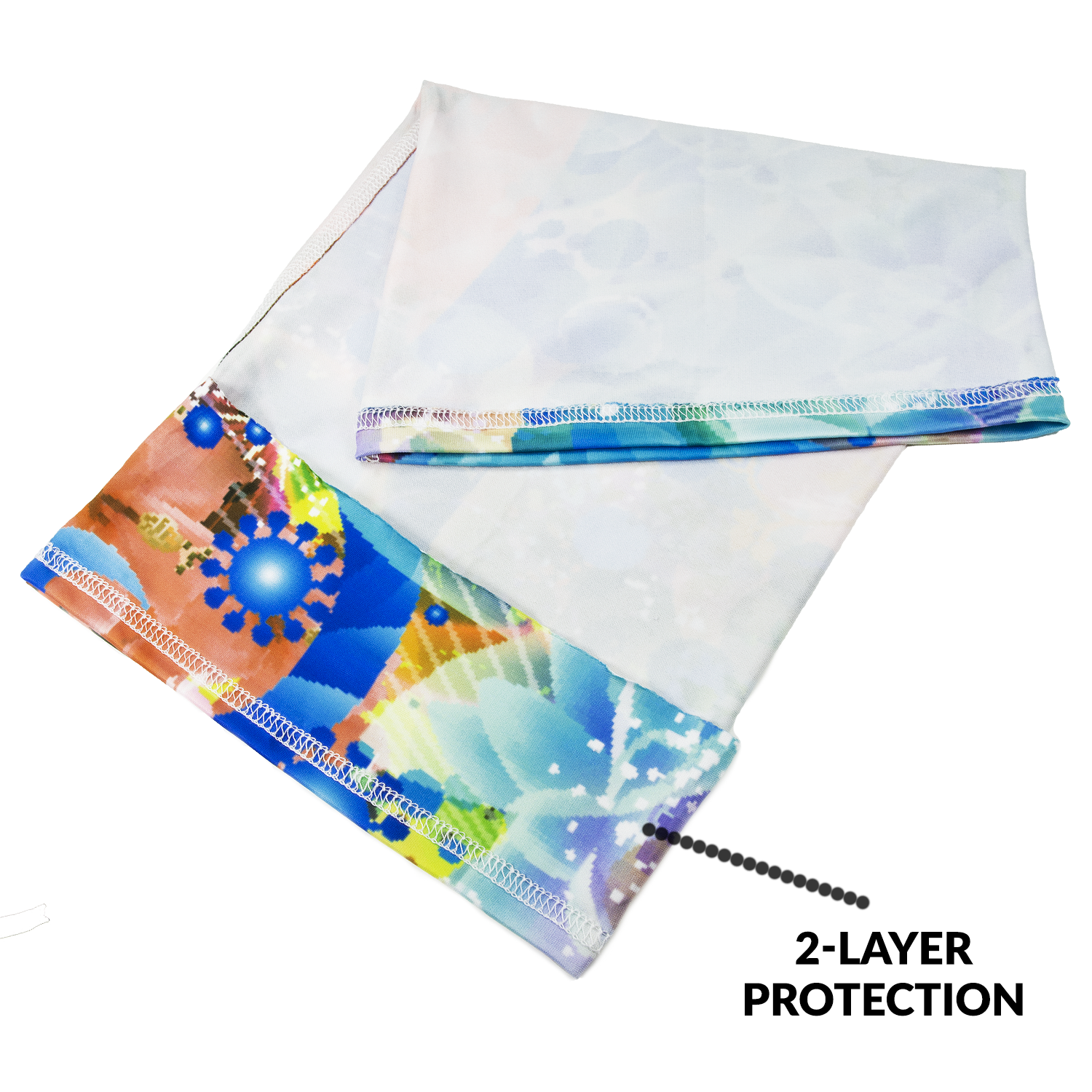 Kids 2-Layer Reusable Kids Face mask Full Color Bandana 1
