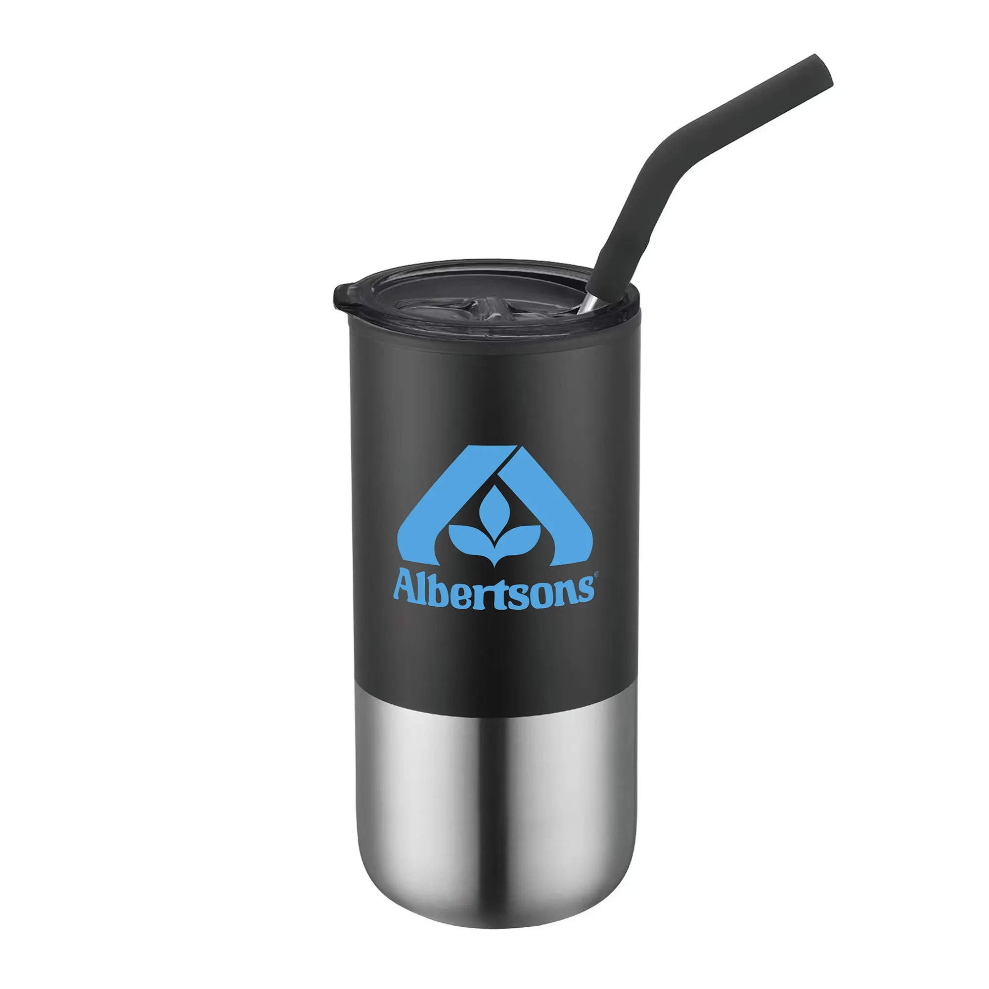 16oz. Double Wall SS / PP Tumbler w/Silicone Sip Steel Straw 5