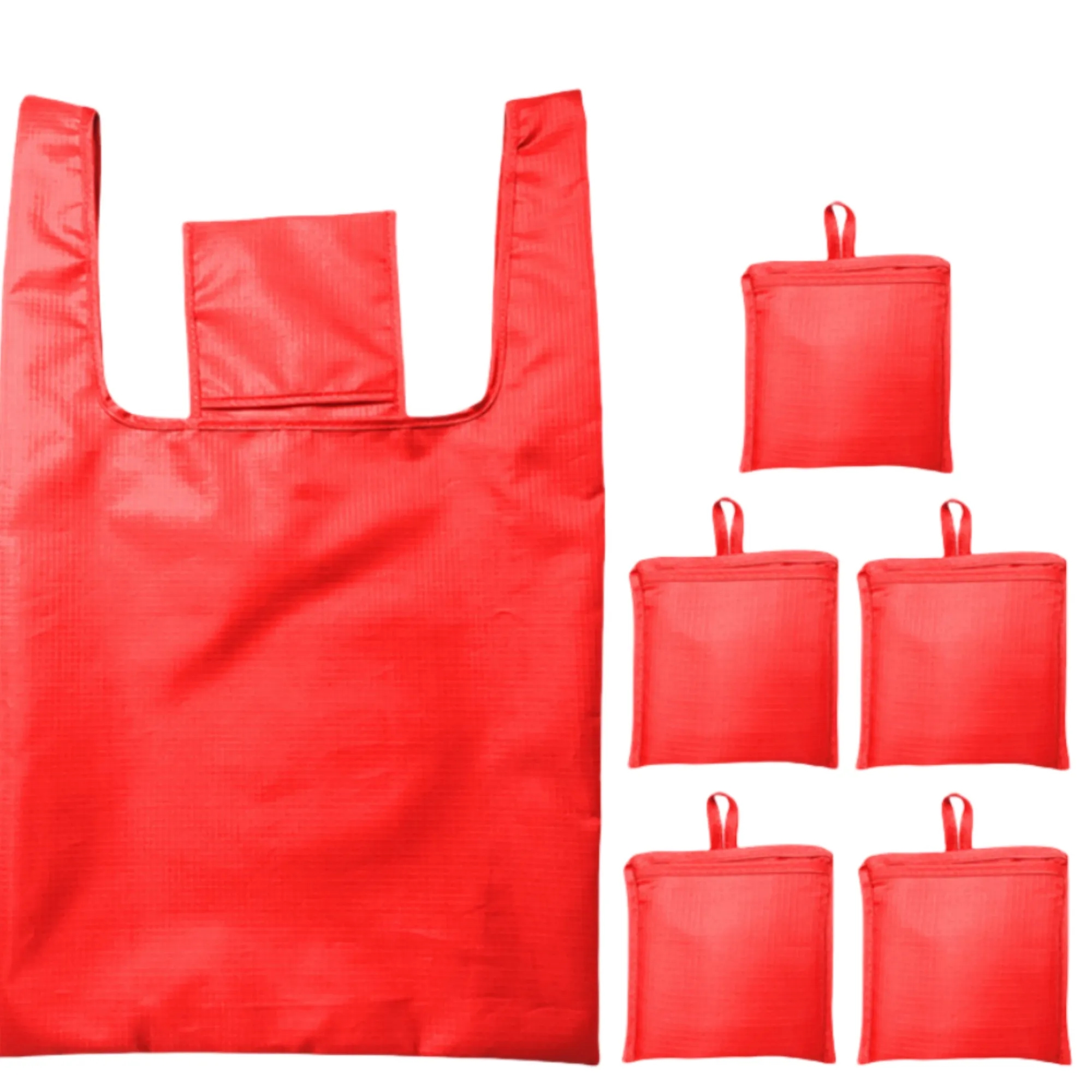 Folding Portable Shopping Bag Reusable, custom tote bag with logo imprint 8