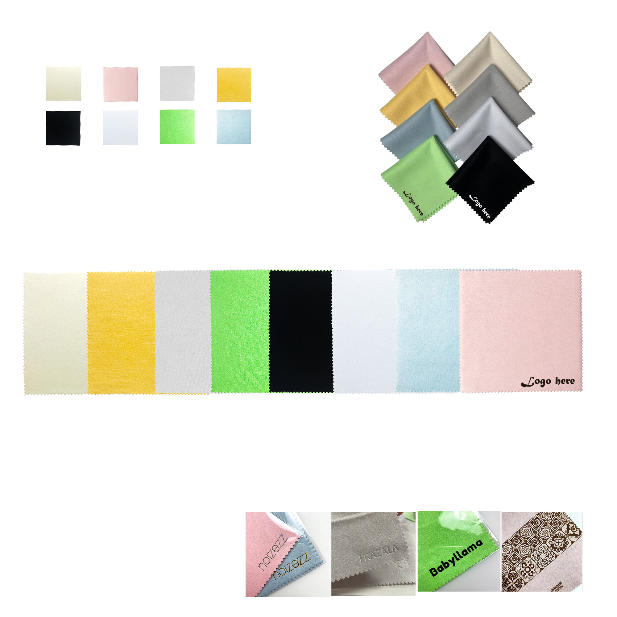 MOQ200 6" Suede Microfiber Glasses Screen Cleaning Cloth 5