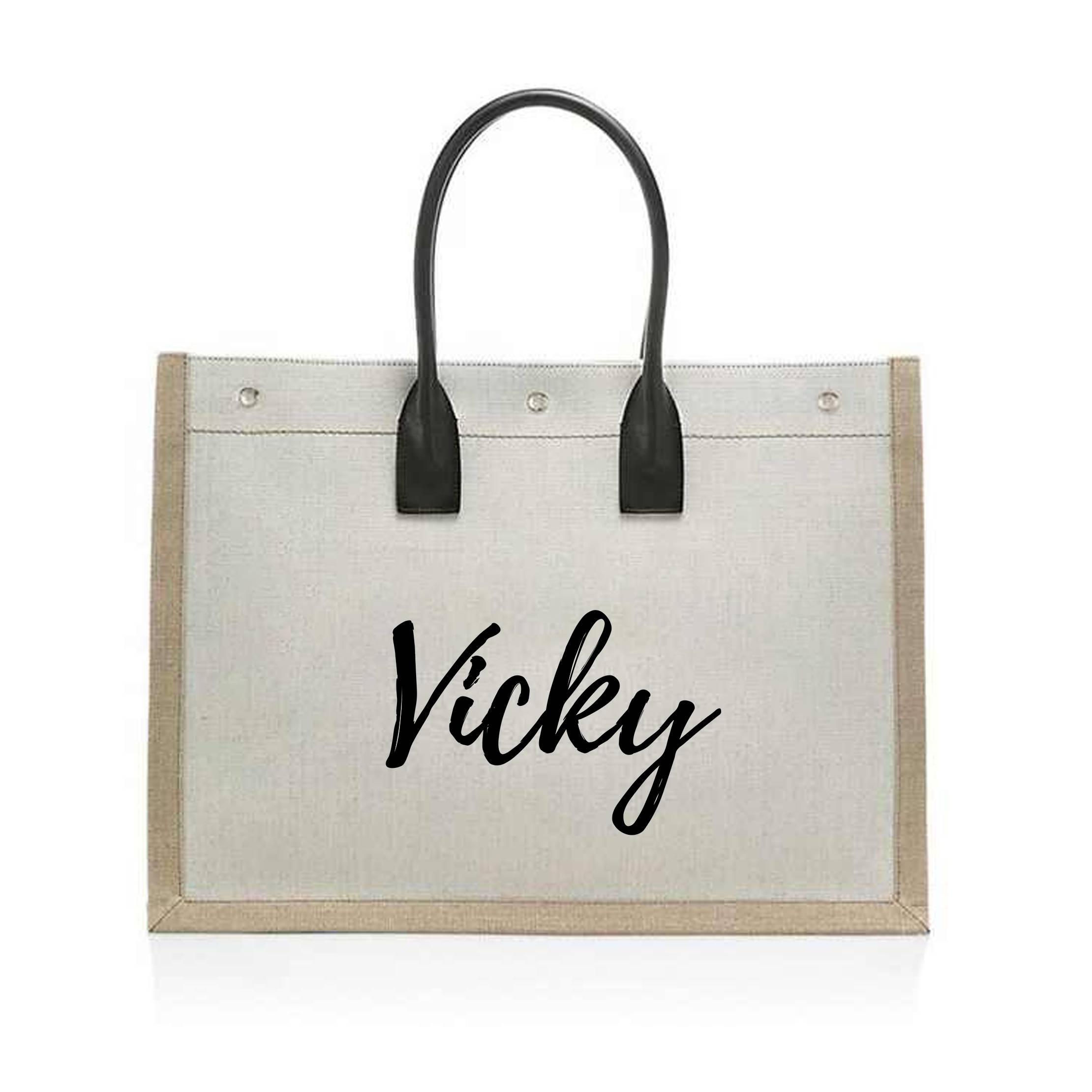 Large Capacity Canvas Tote Bag, custom tote bag with logo imprint 15