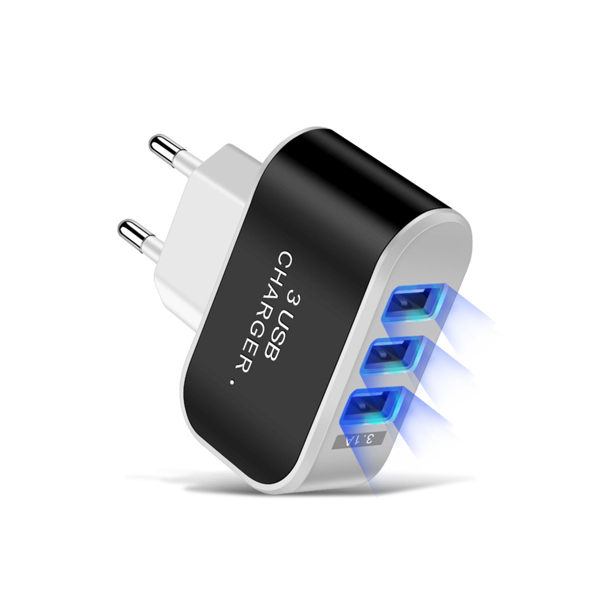 Three Port Universal Serial Bus Wall Charger 6