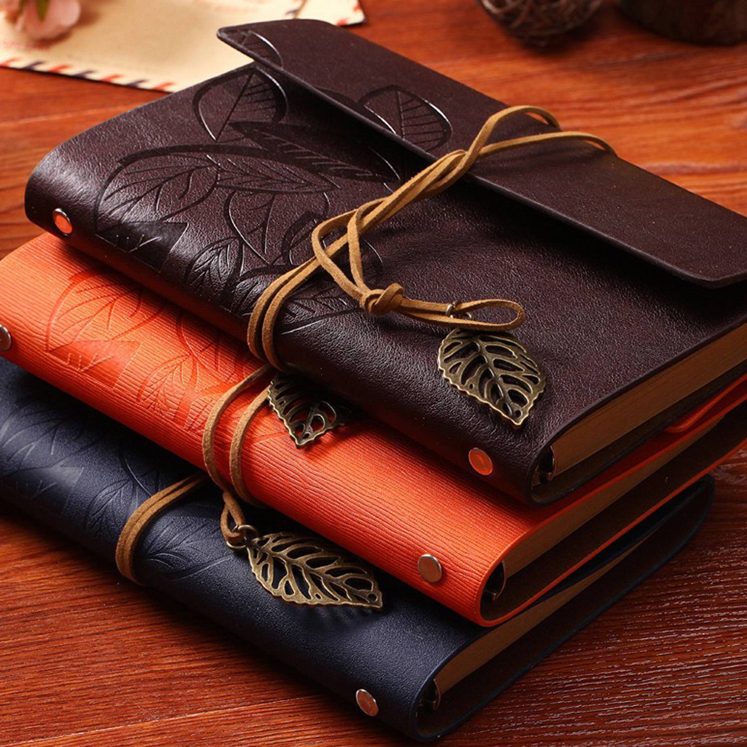 A6 Leather Creative Strap Loose Leaf Retro Notebook 3