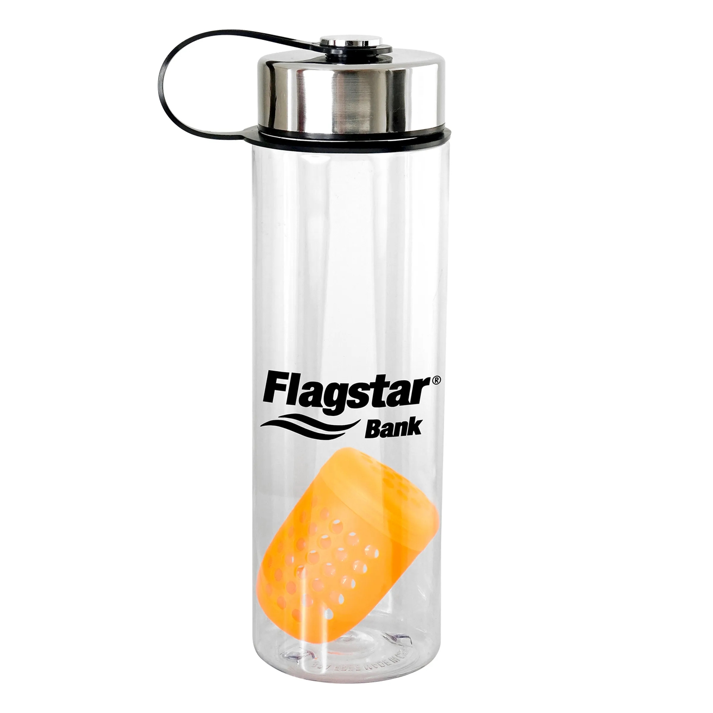 Metal Lanyard Lid 24 oz. Bottle With Floating Infuser, custom water bottle with logo imprint 15