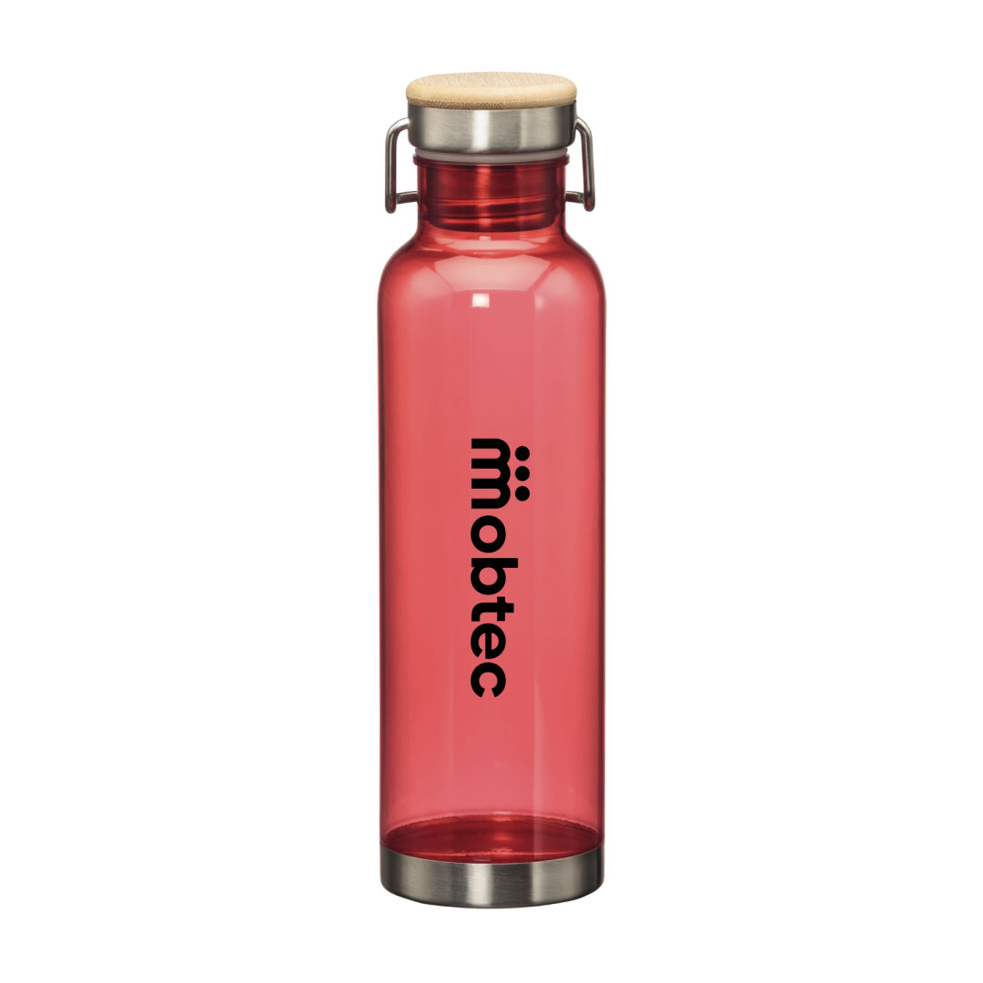 MacLeod Bottle w/ Bamboo Twist Lid - 27oz, custom water bottle with logo imprint 15