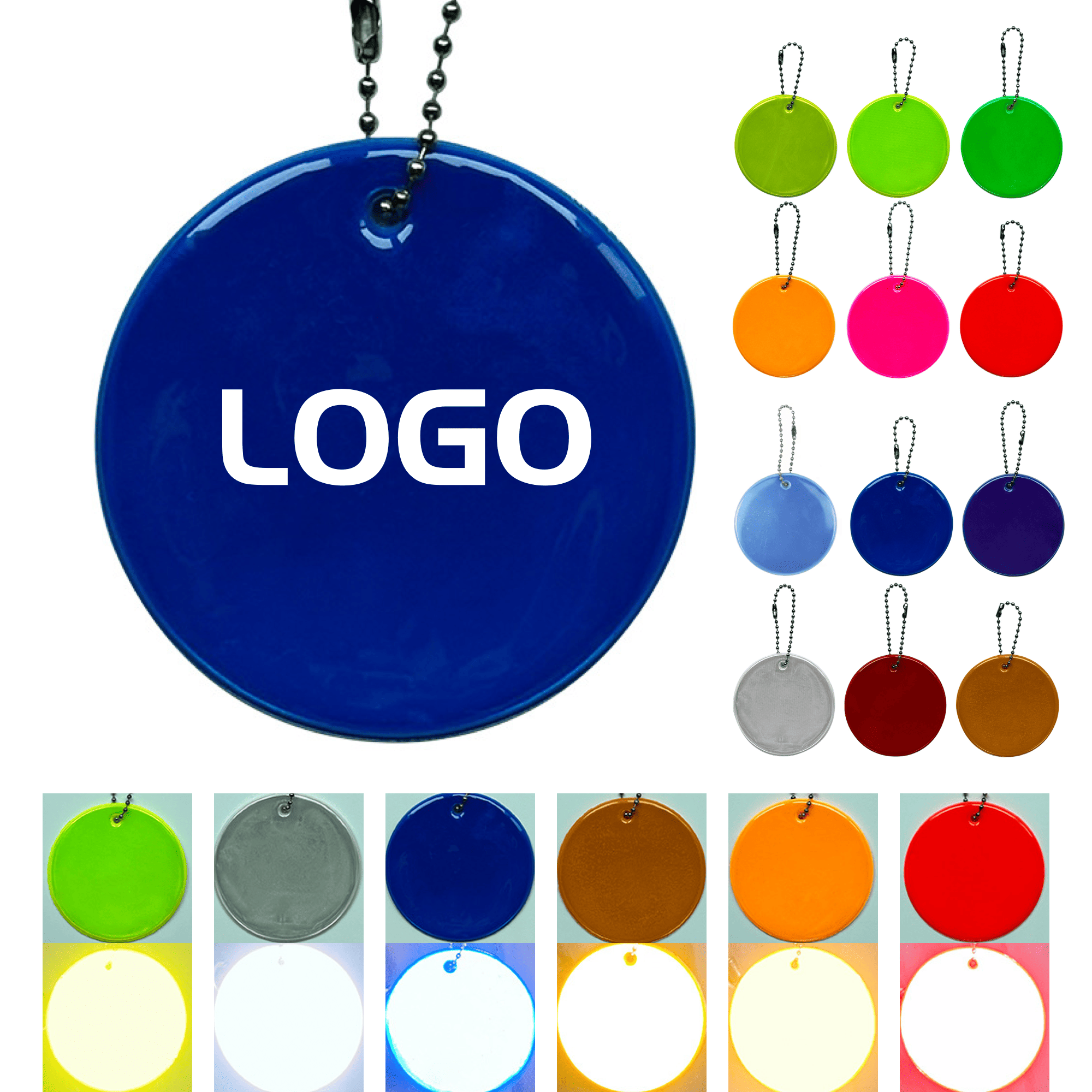 Circular Night Visibility Bag Charm 5