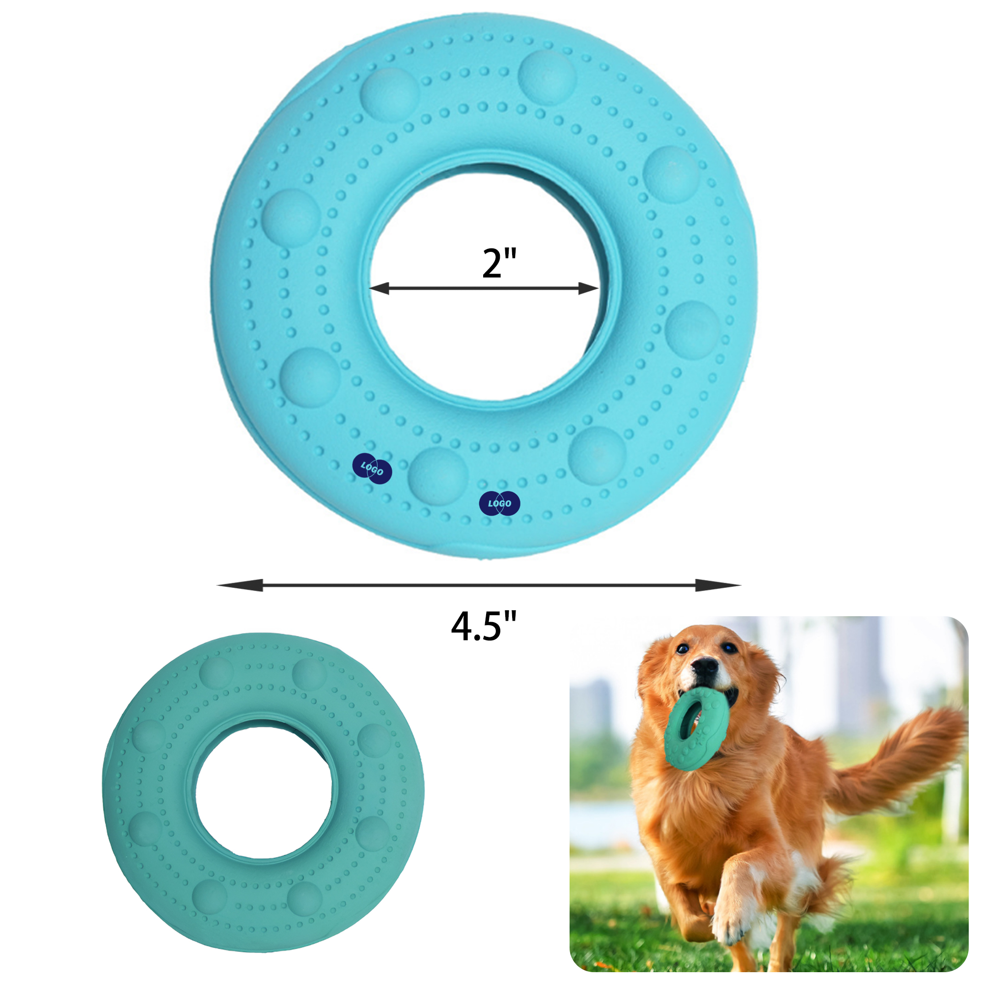 Versatile Rubber Donut Pet Toy 3