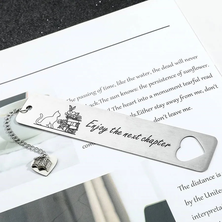 NEW Stainless Steel Bookmarks with Charms 7