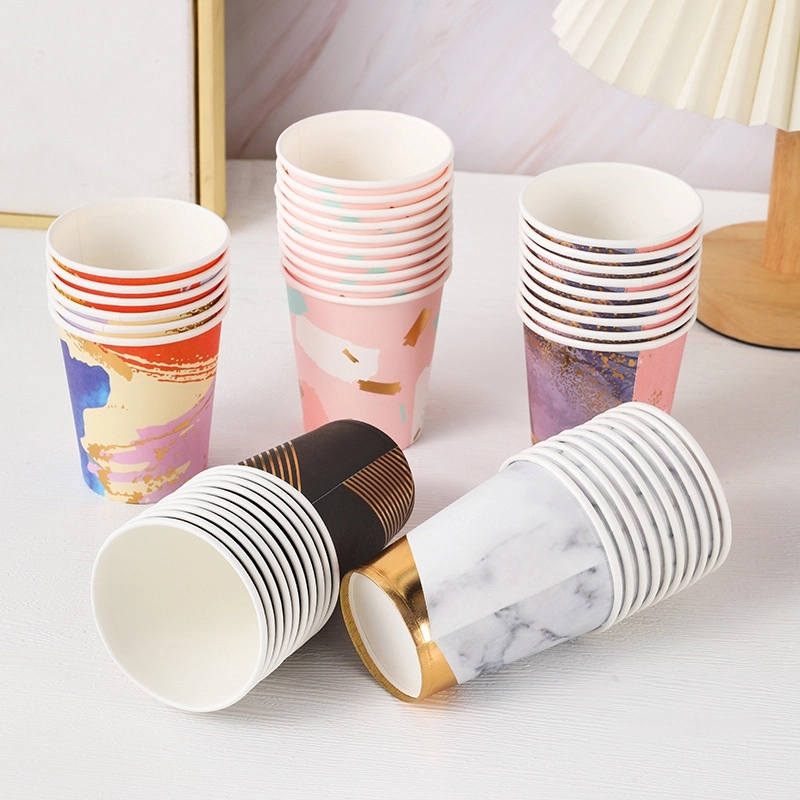 9 oz Disposable Party Picnic Beverage Ice Cream Paper Cup 1