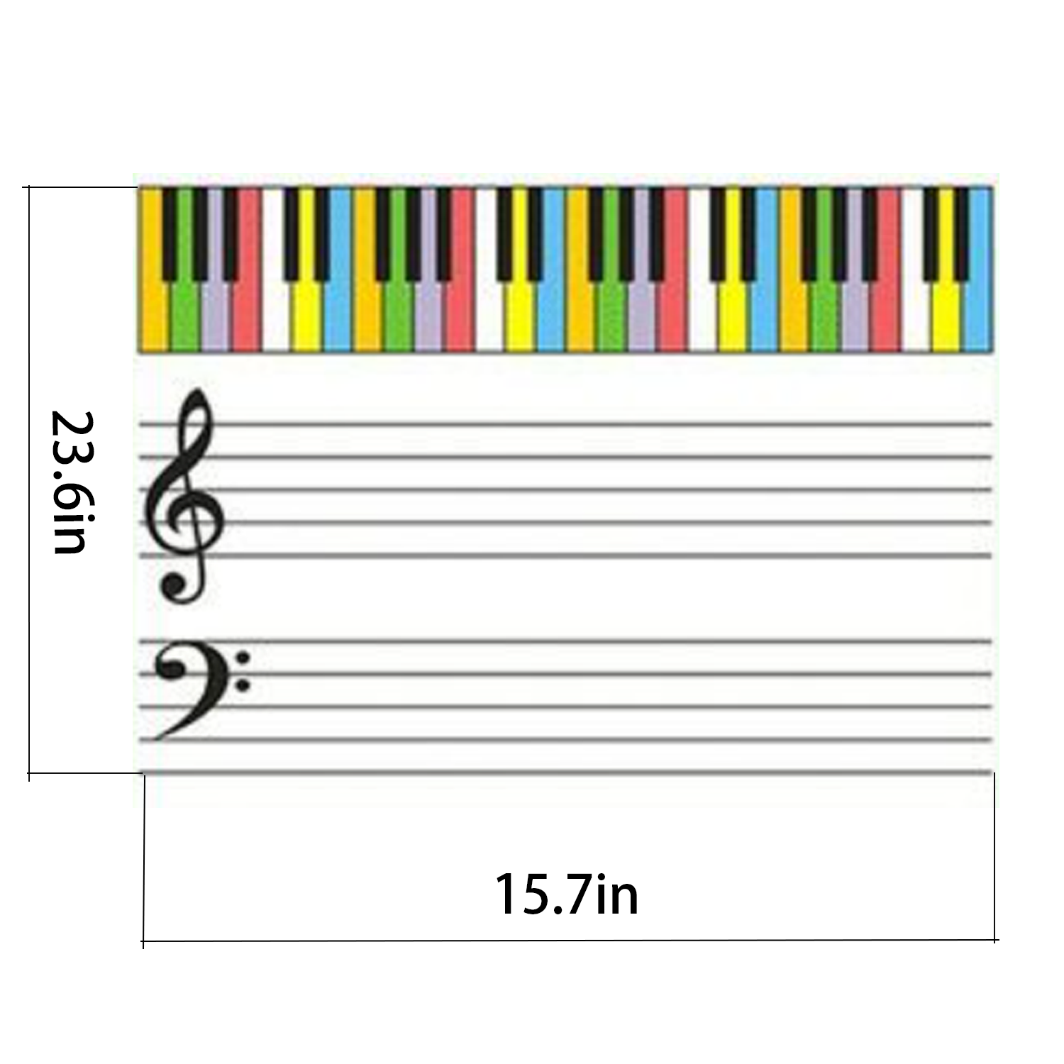 Teaching Erasable Five-Line Staff Soft Magnetic Whiteboard 2