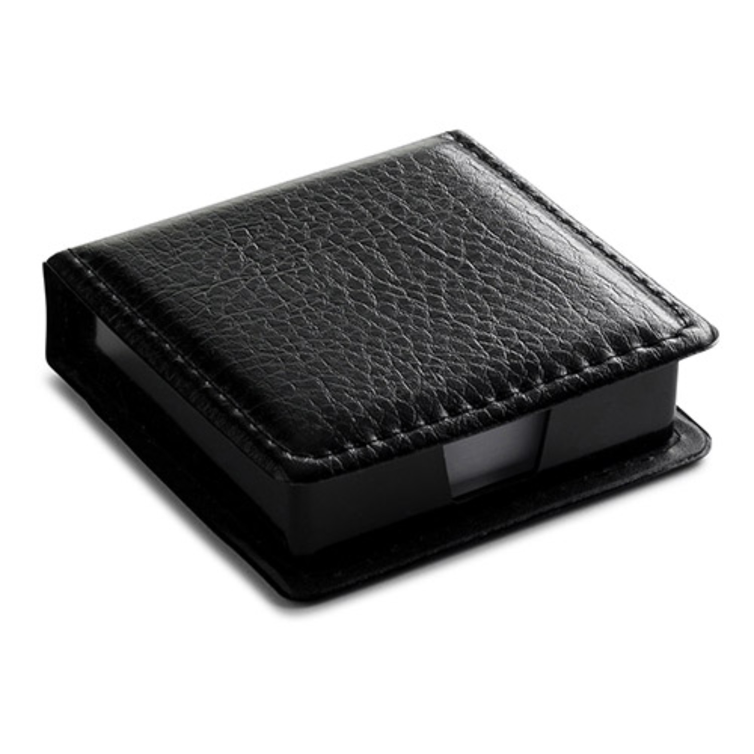 Leatherette Flip-Top Calendar Box with White Note Paper 8