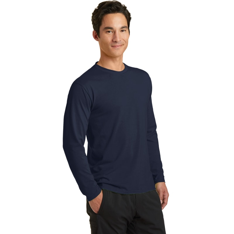 Port & Company Long Sleeve Performance Blend Tee. 79