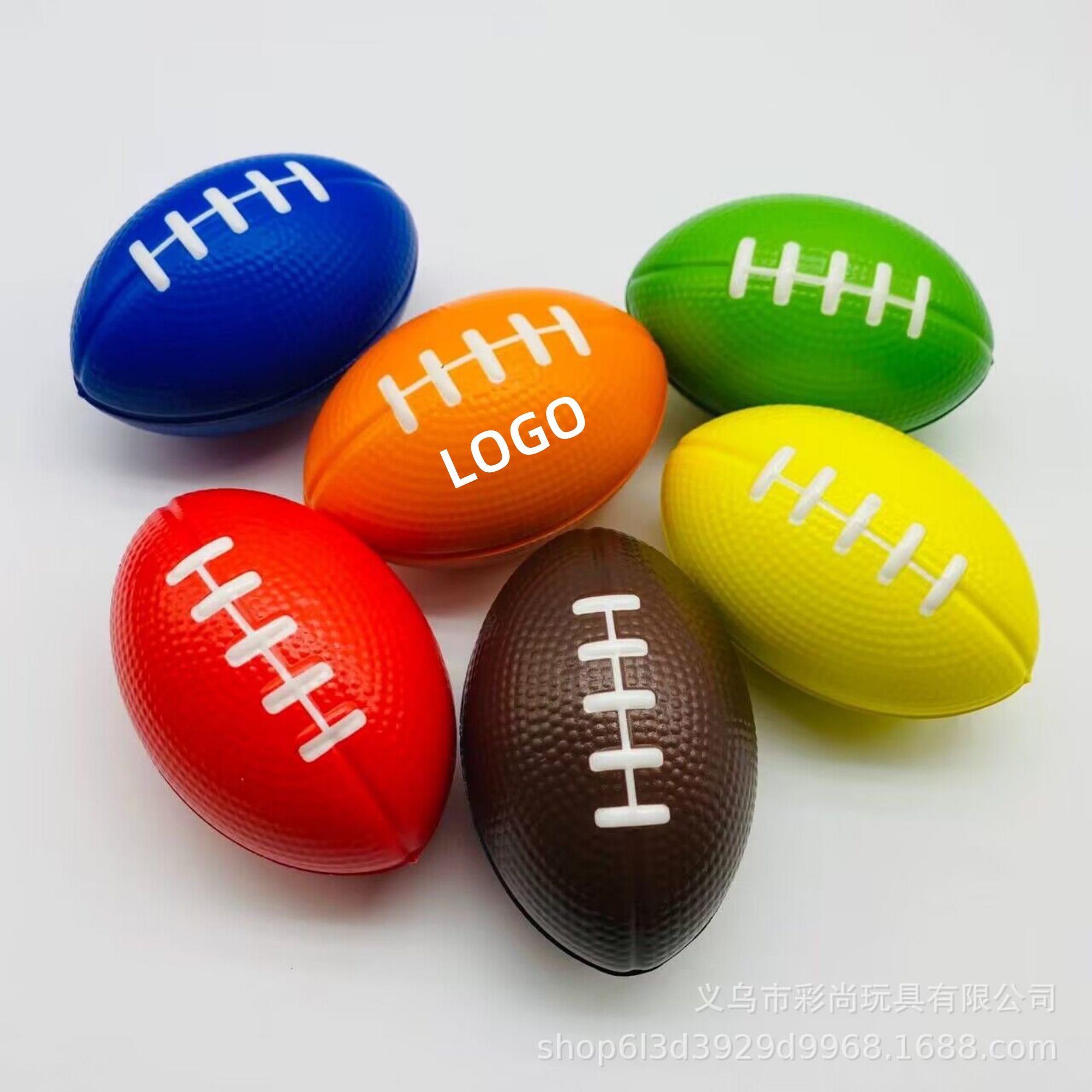 Mini Rugby Shape Foam Ball Stress Relief Toy 2