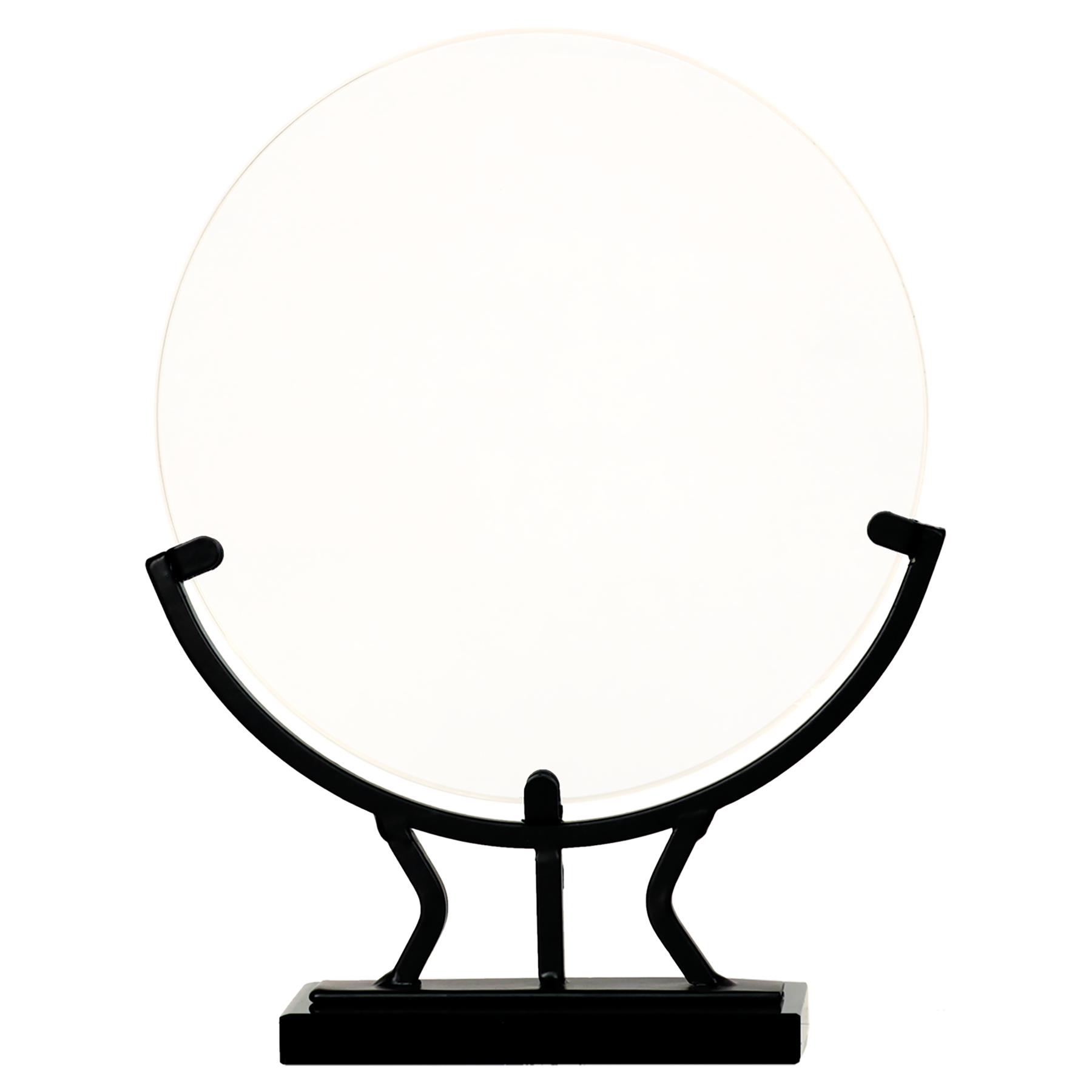 Round Vintage Glass with Iron Base 4