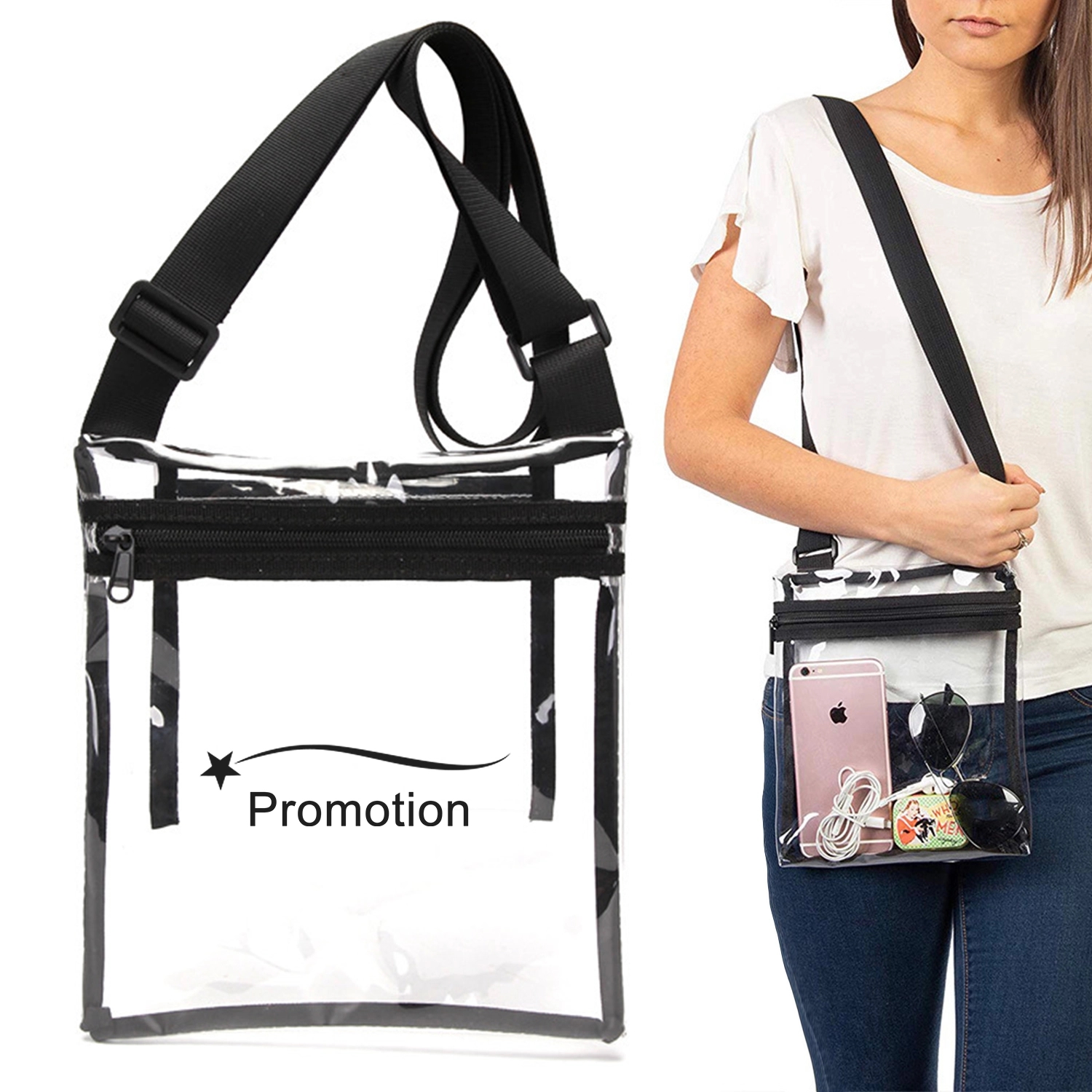 Clear Cross Body Purse Bag 1