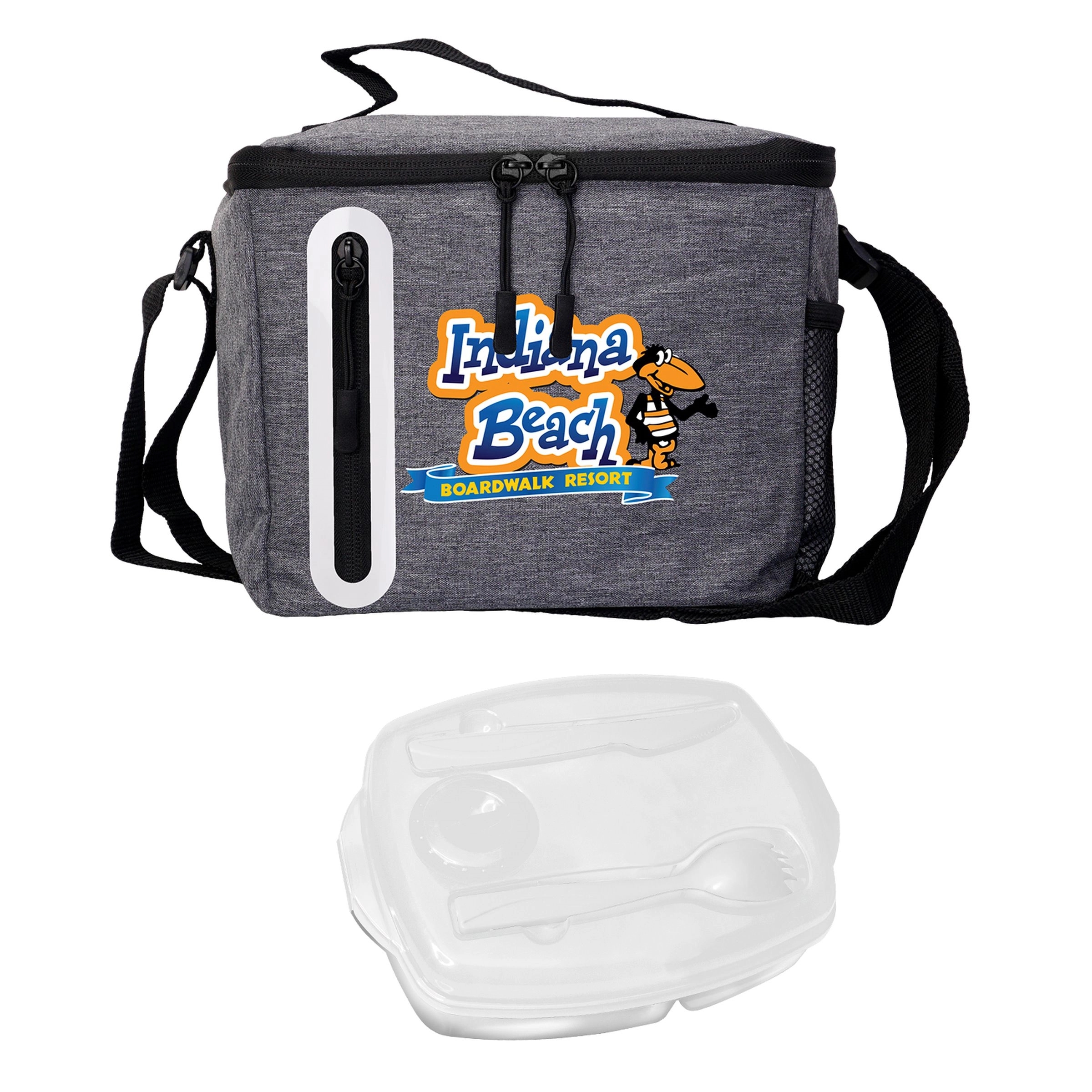 Locking Lid Oval Cooler Lunch Set 2