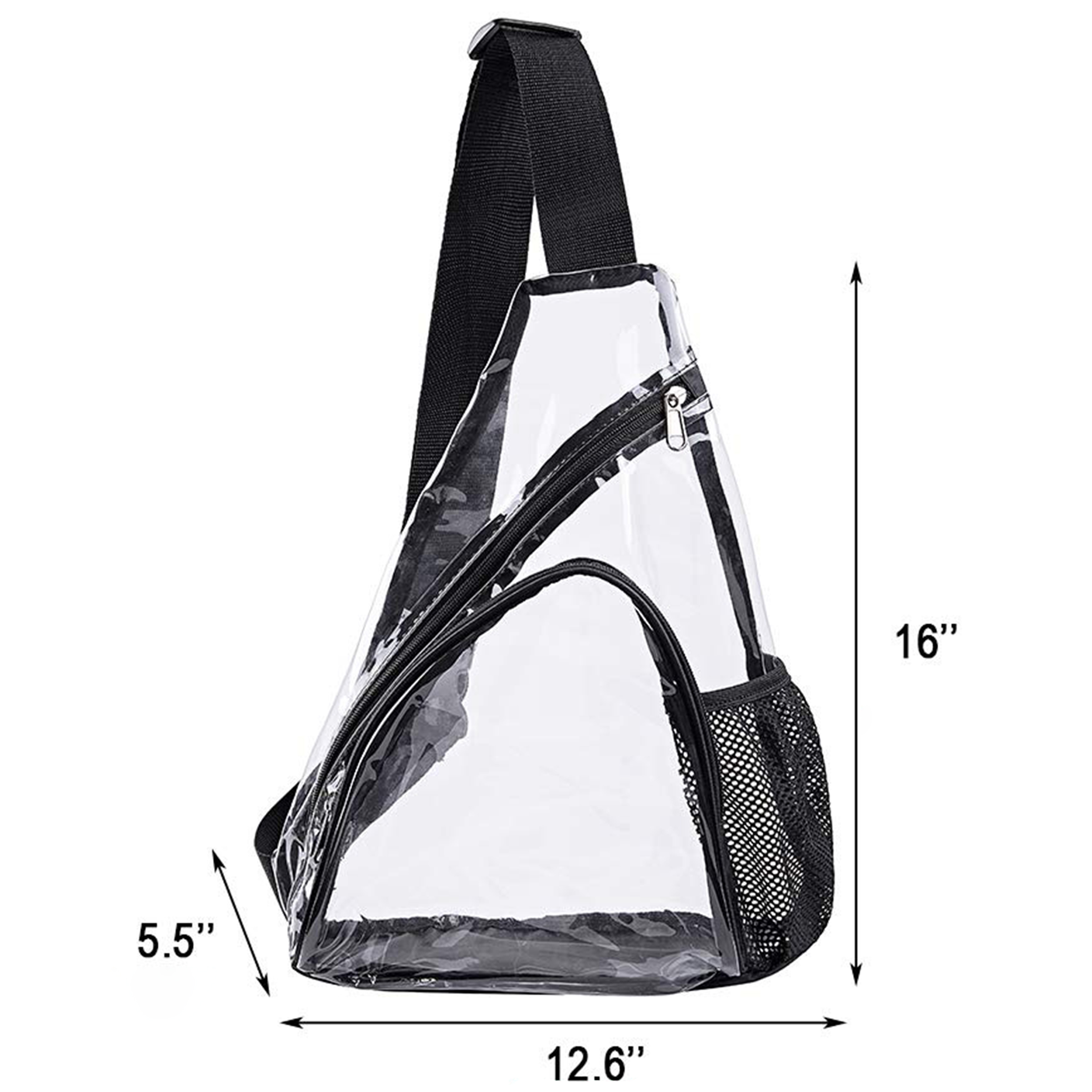 Pvc Single Shoulder Crossbody Transparent Chest Bag 3