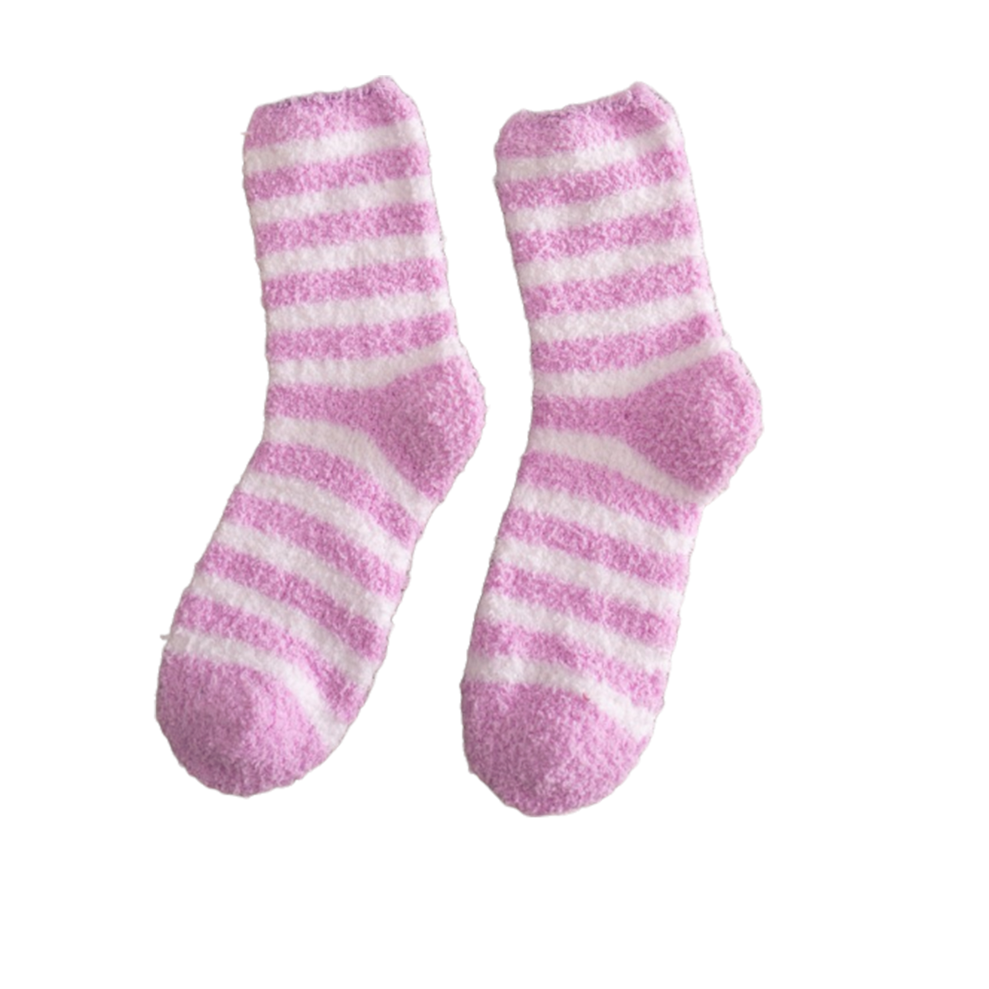 Stylish Striped Coral Fleece Warm Socks 5