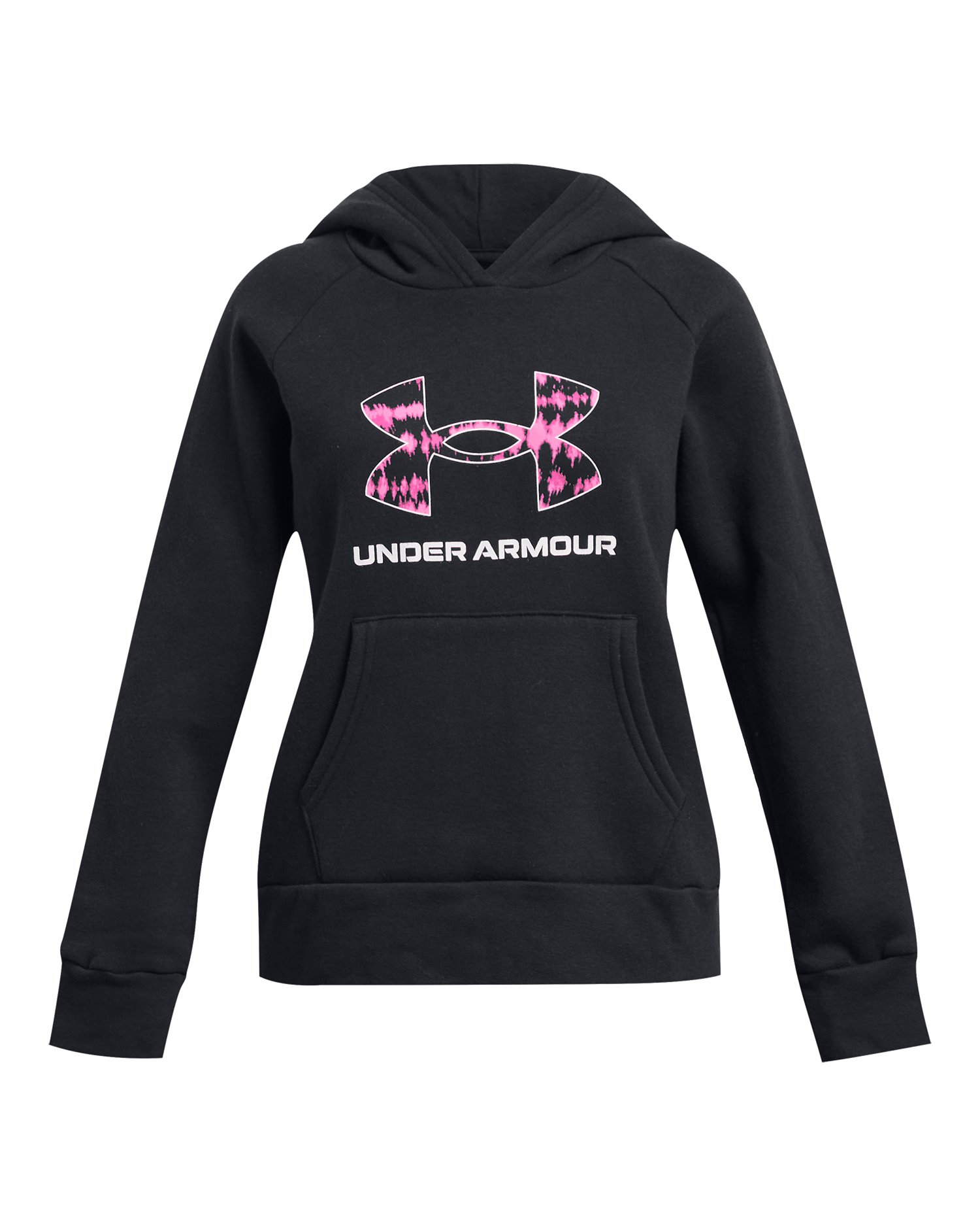 UA Rival Fleece Big Logo Print Fill Girls' Hoodie 4