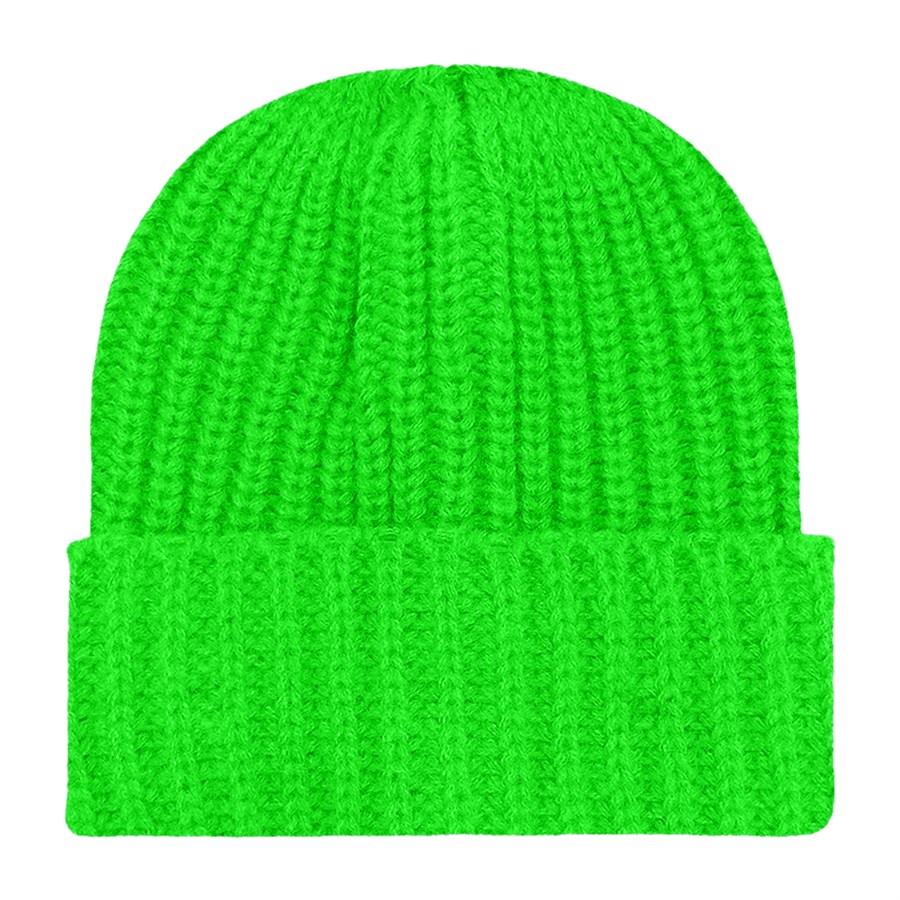Chunky Ribbed Cuffed Beanie with Custom Logo - 100% Acrylic 38