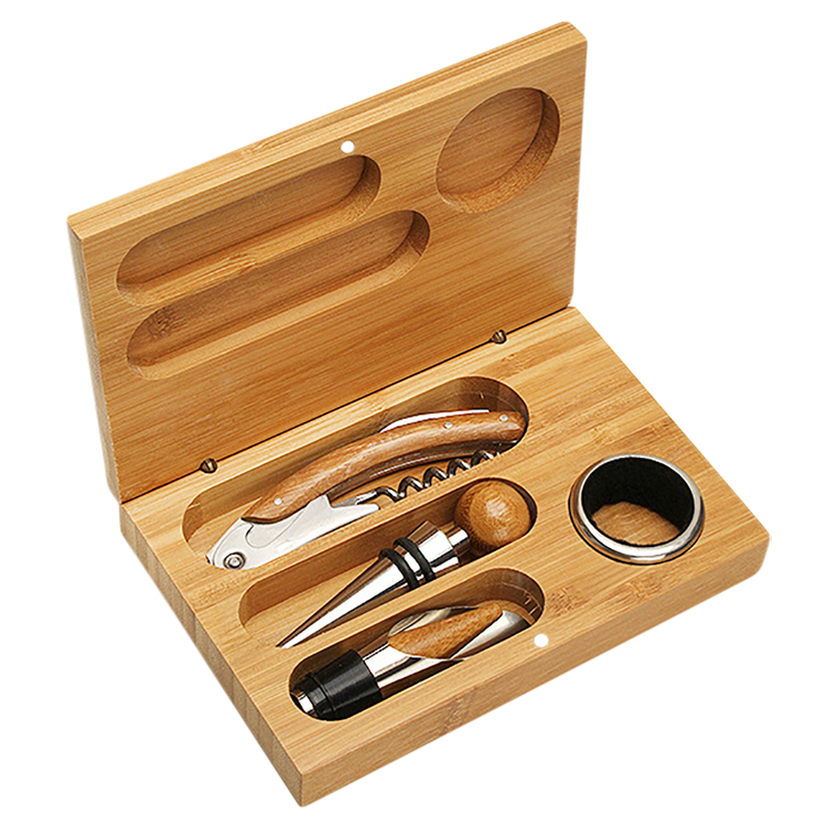 Bamboo Wine Tool Set - 4 Piece 2