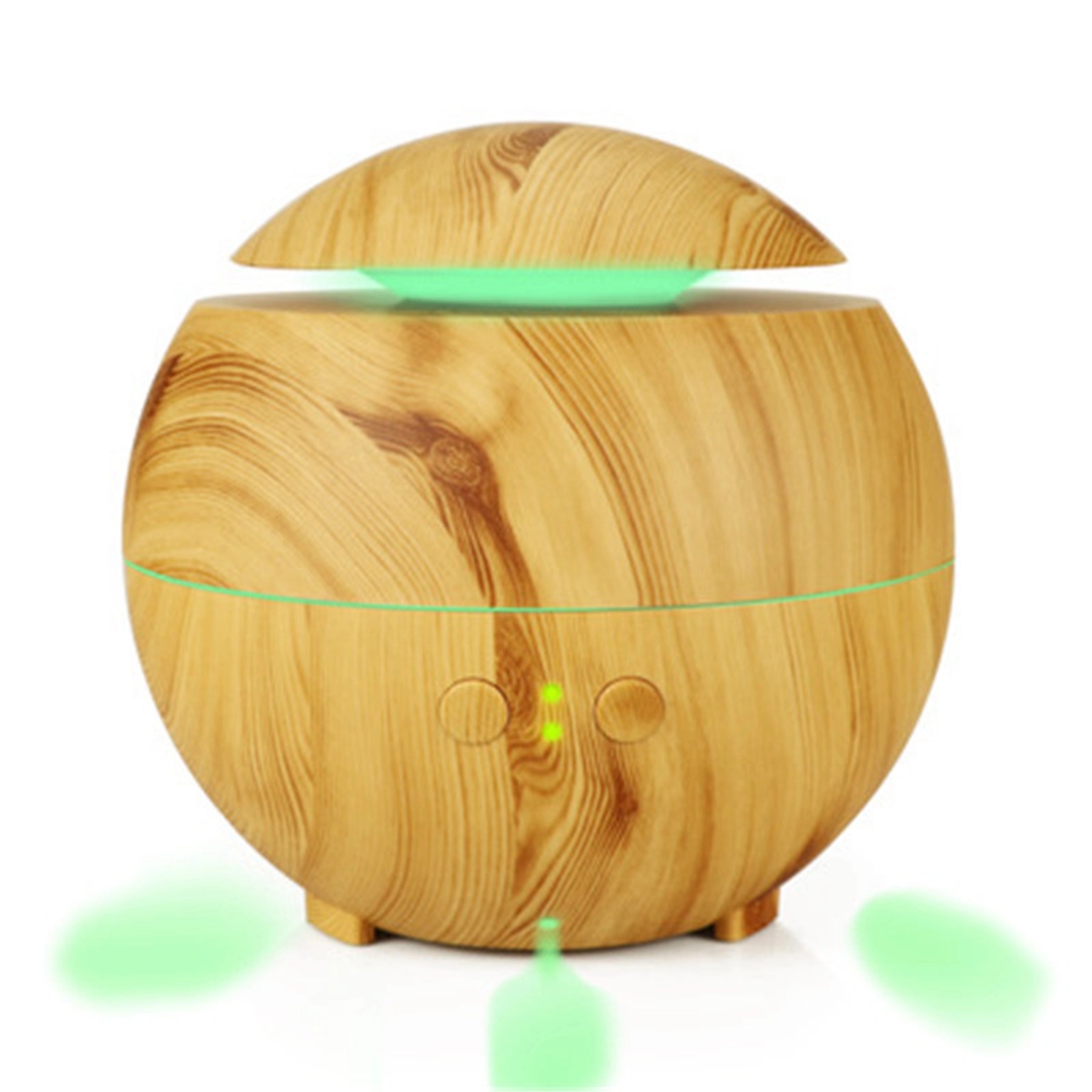 Round Wood Grain Ultrasonic Cool Mist Aroma Humidifier 6