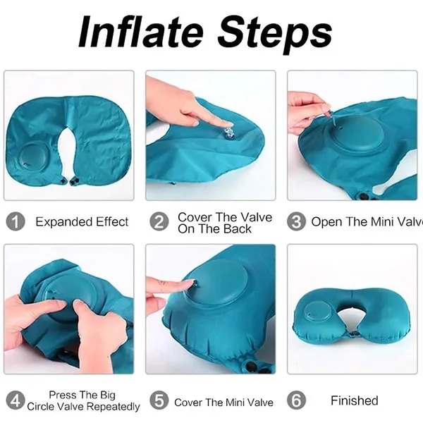 In stock Push Inflatable Travel Neck Pillows 4