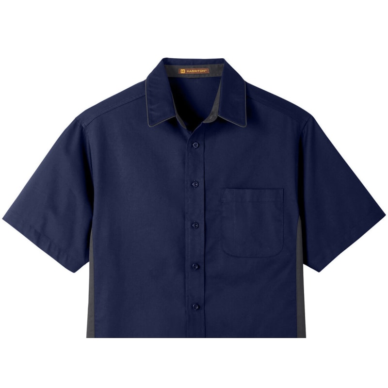 Harriton Men's Tall Flash IL Colorblock Short Sleeve Shirt 27