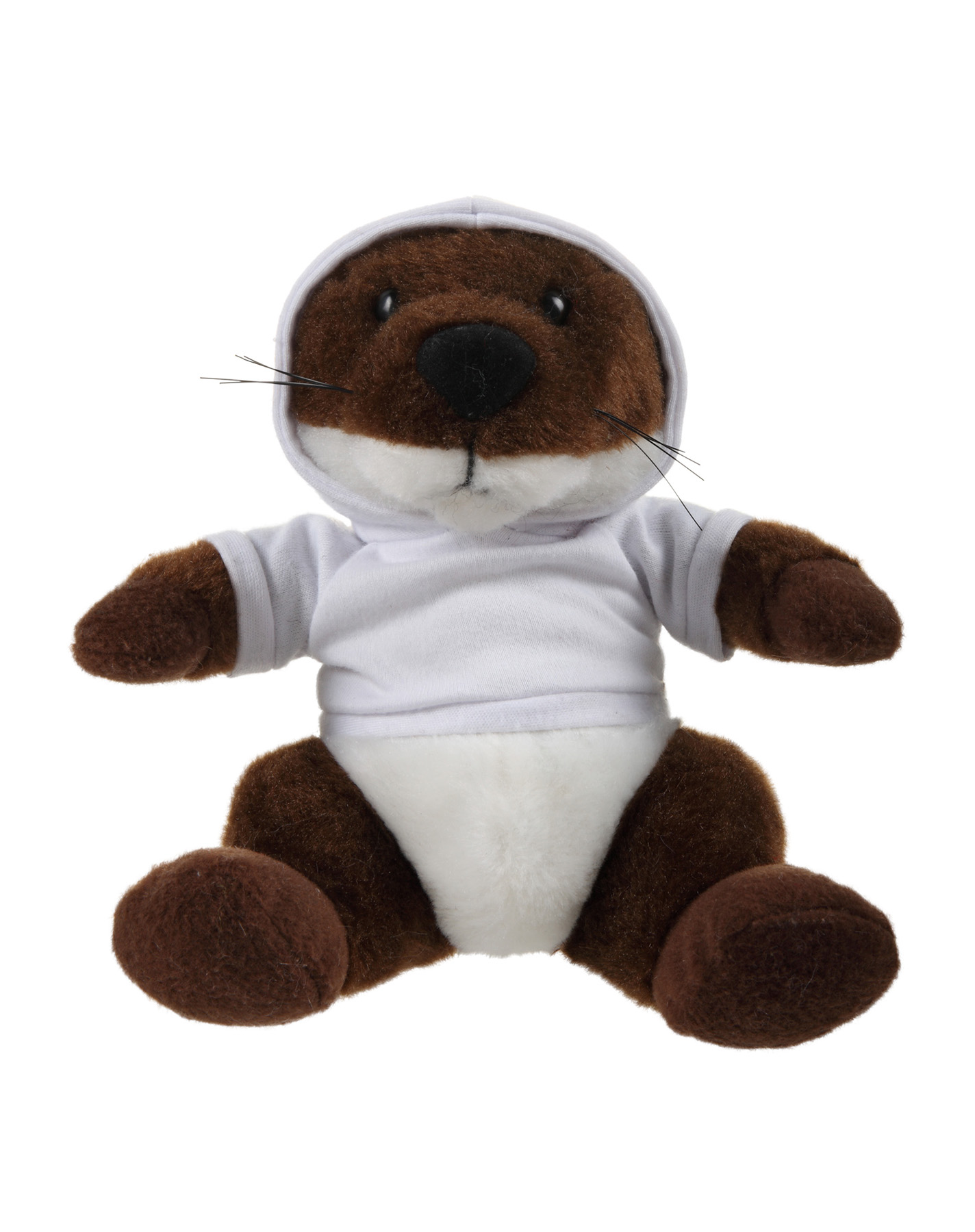 Soft Plush Stuffed Sitting Otter wearing a Hoodie 4