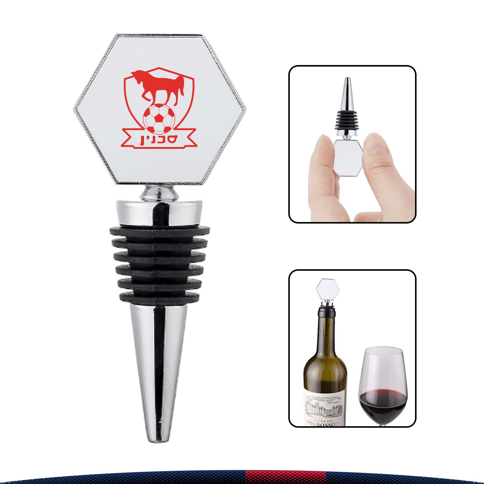 Hexagon-shaped Head Wine Stopper 2