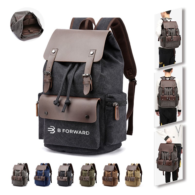 High Capacity Canvas Vintage Backpack 3