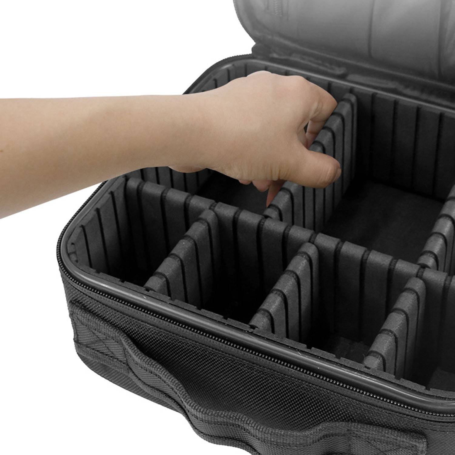 Large Capacity Multi-Compartment Oxford Makeup Bag 9