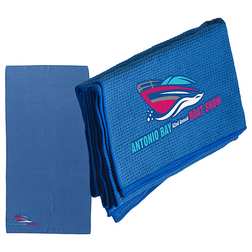 Seaside 30" x 60" Waffle Microfiber Beach Towel 16