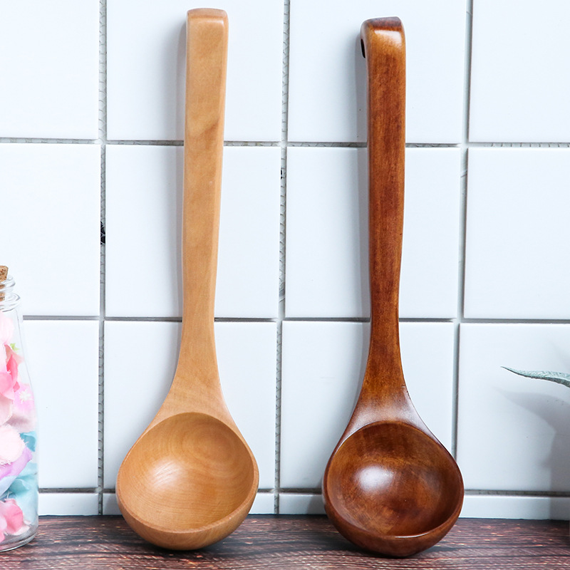 Natural Wooden Ladle for Cooking and Serving - 11 Inches 1