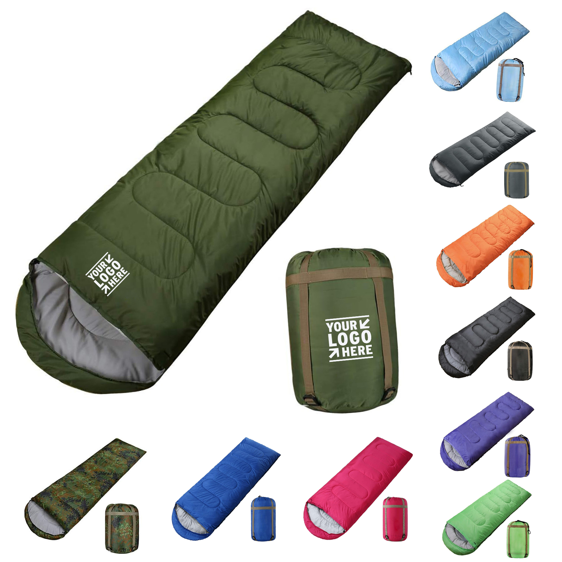 Adult Kid Warm Cold Weather Outdoor Hiking Lightweight Waterproof Sleeping Bag Compression Sack  2
