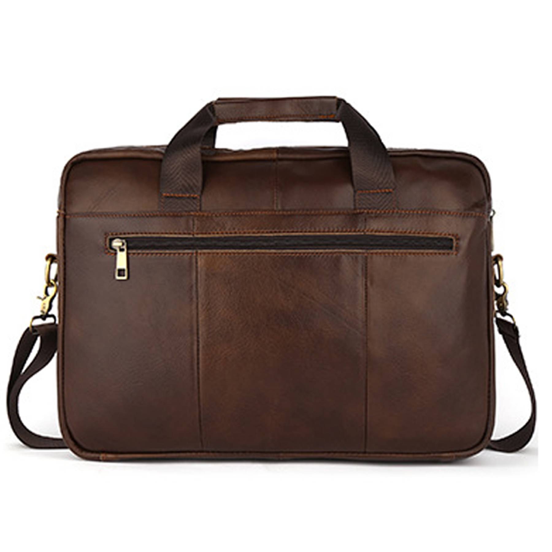 Genuine Leather Briefcase Laptop Messenger Bag 2